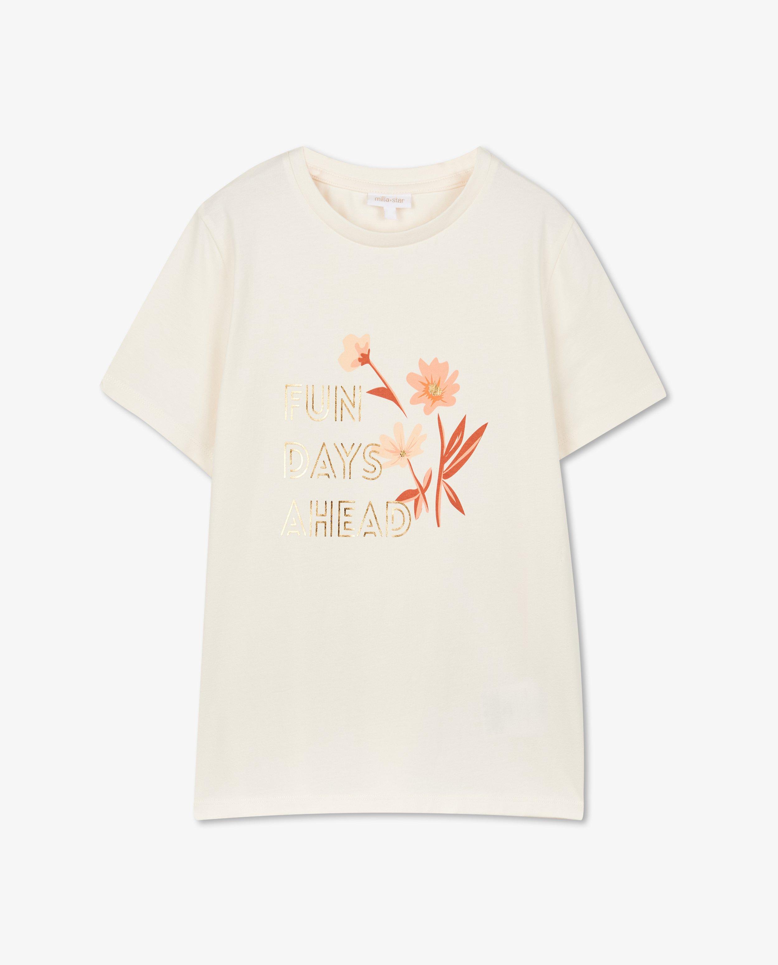 T-shirts - T-shirt blanc à inscription