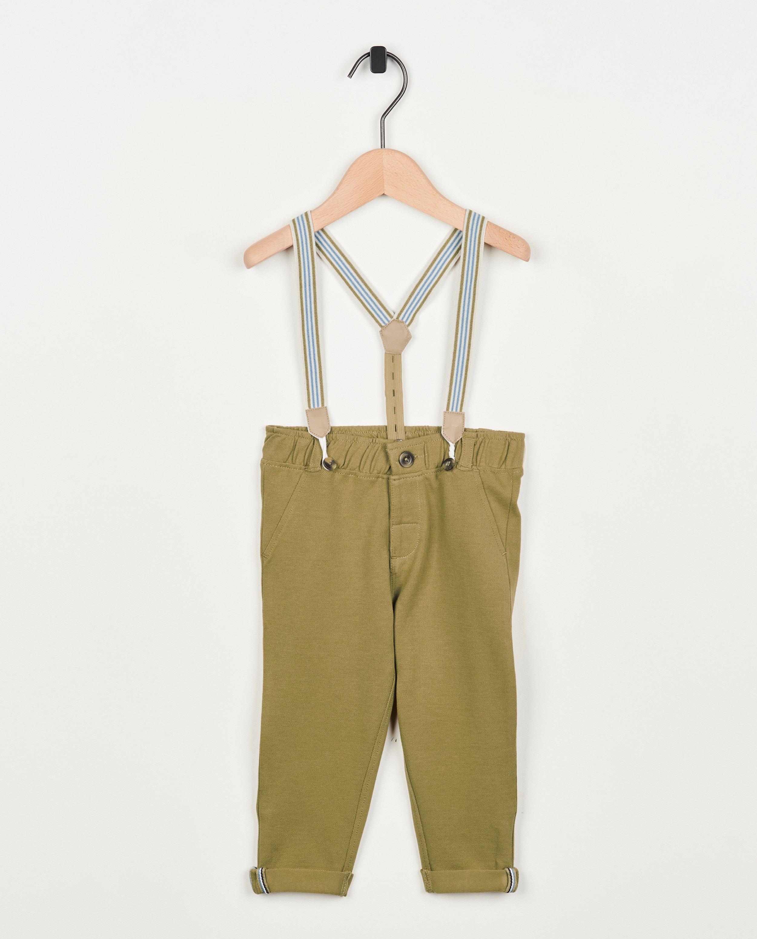 Broek met bretellen - Product Detail - khaki - afbeelding nummer 1
