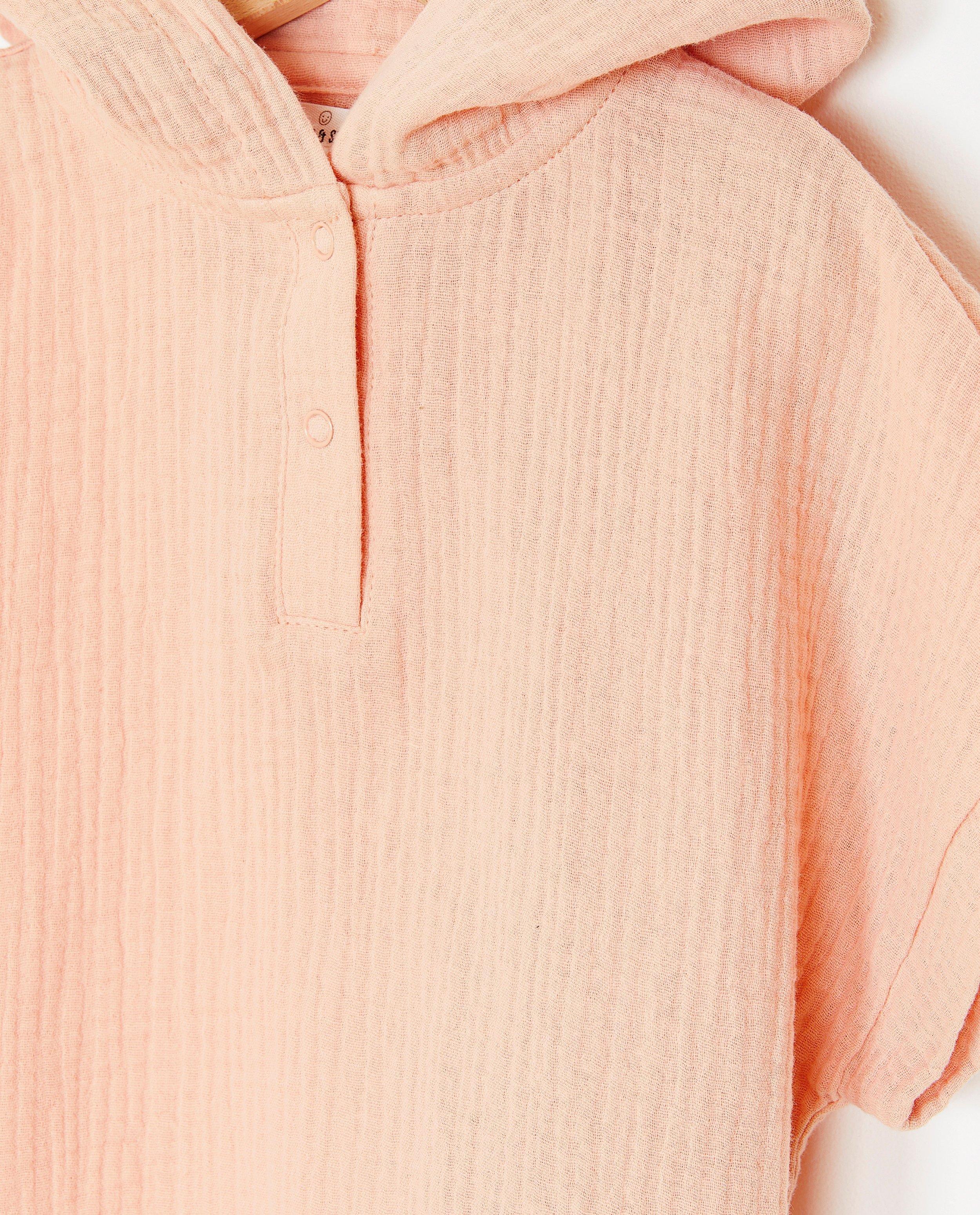 Maillots de bain - Poncho rose en tétra