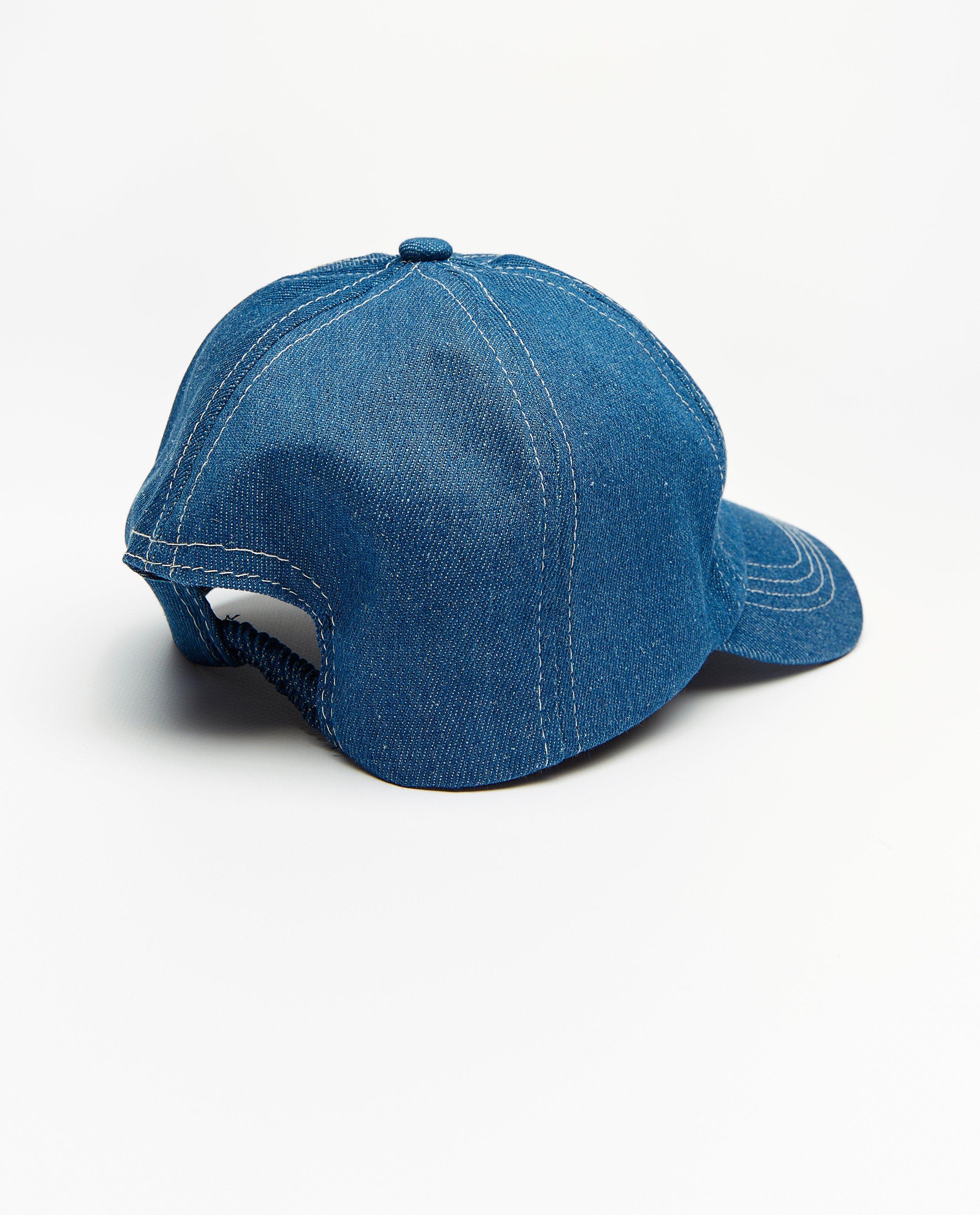 Breigoed - Blauwe pet van denim