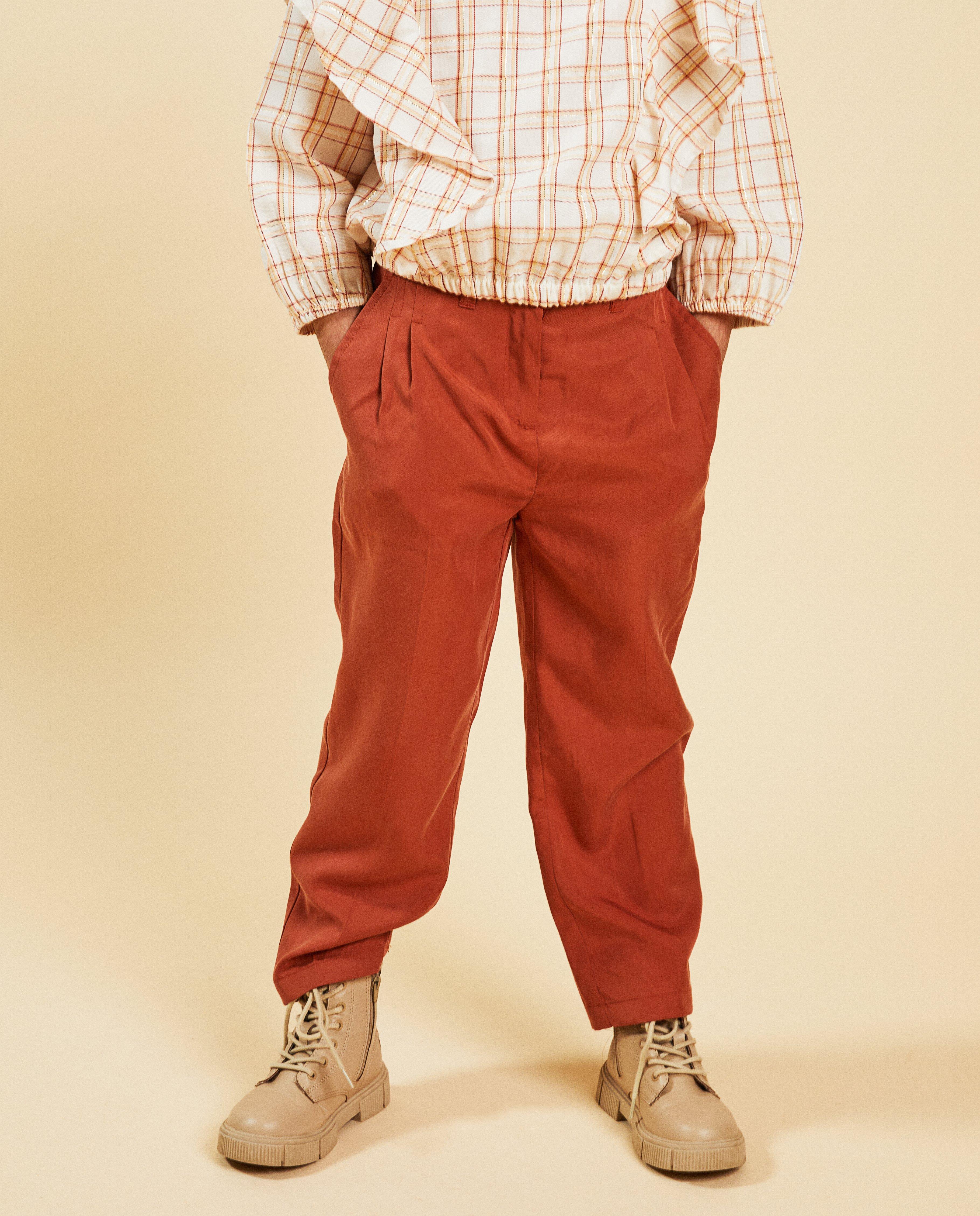 Pantalons - Pantalon brun-orange, Communion