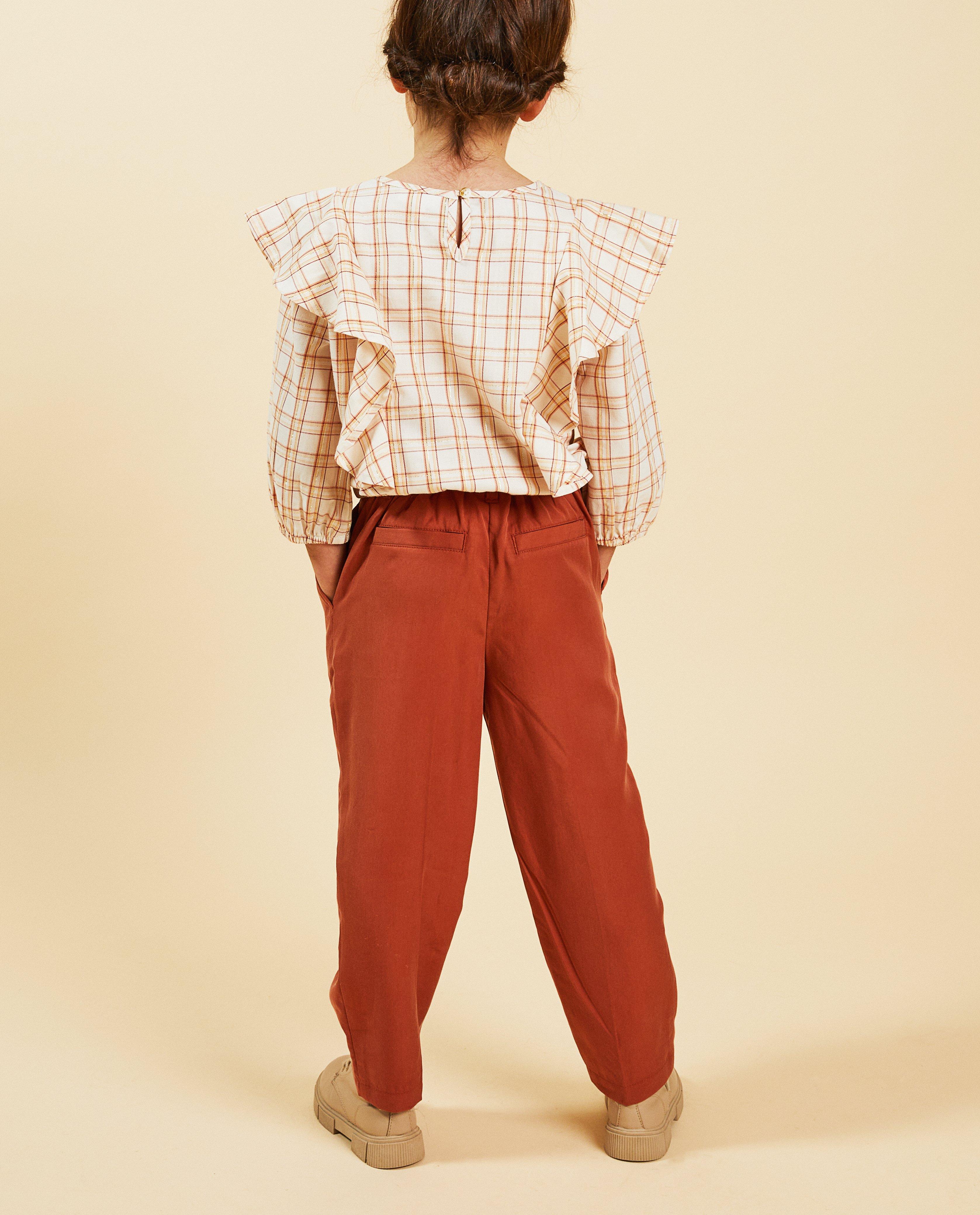 Pantalons - Pantalon brun-orange, Communion