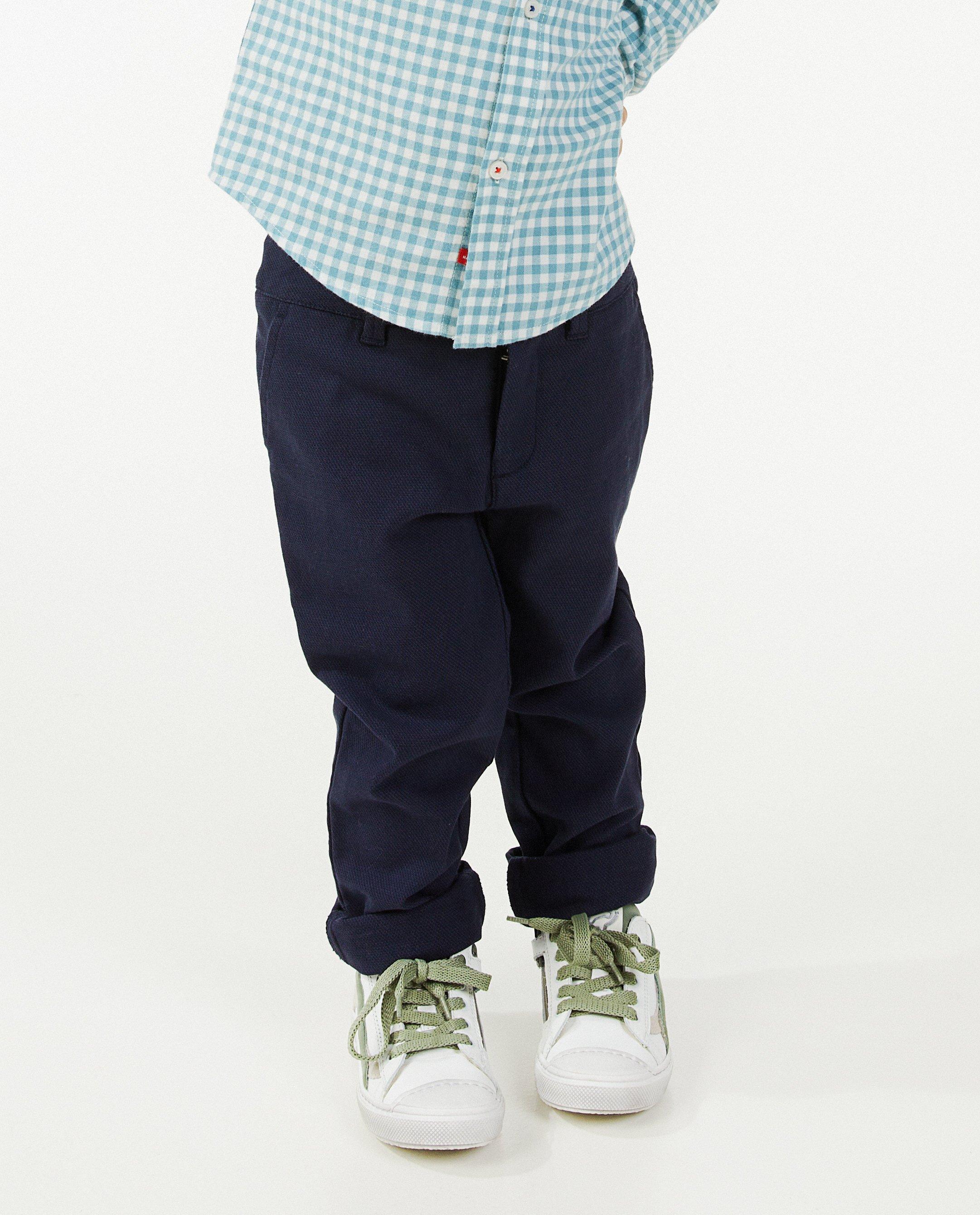 Pantalons - Pantalon bleu, chino slim fit