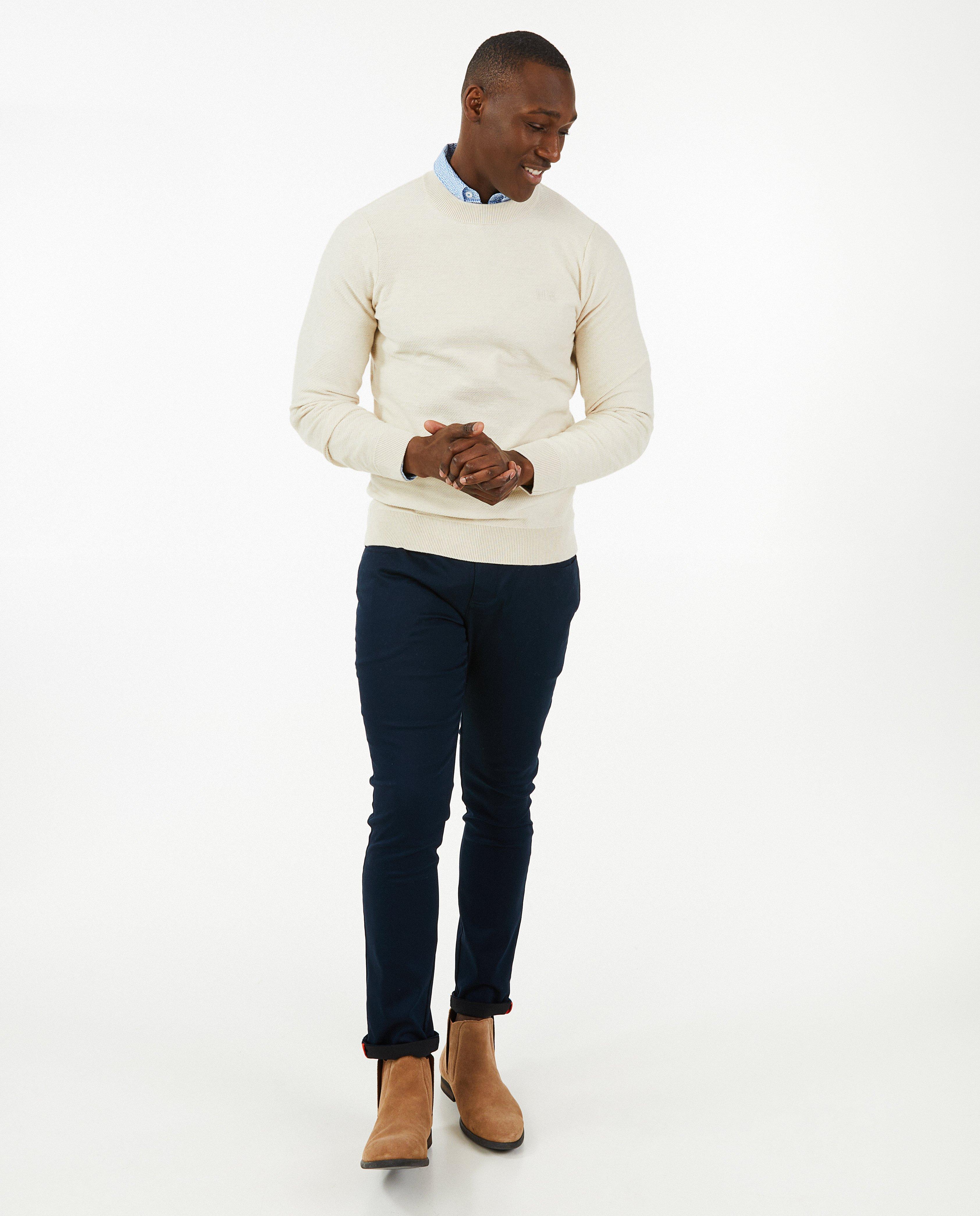 Pantalon bleu foncé, slim fit - null - Hampton Bays
