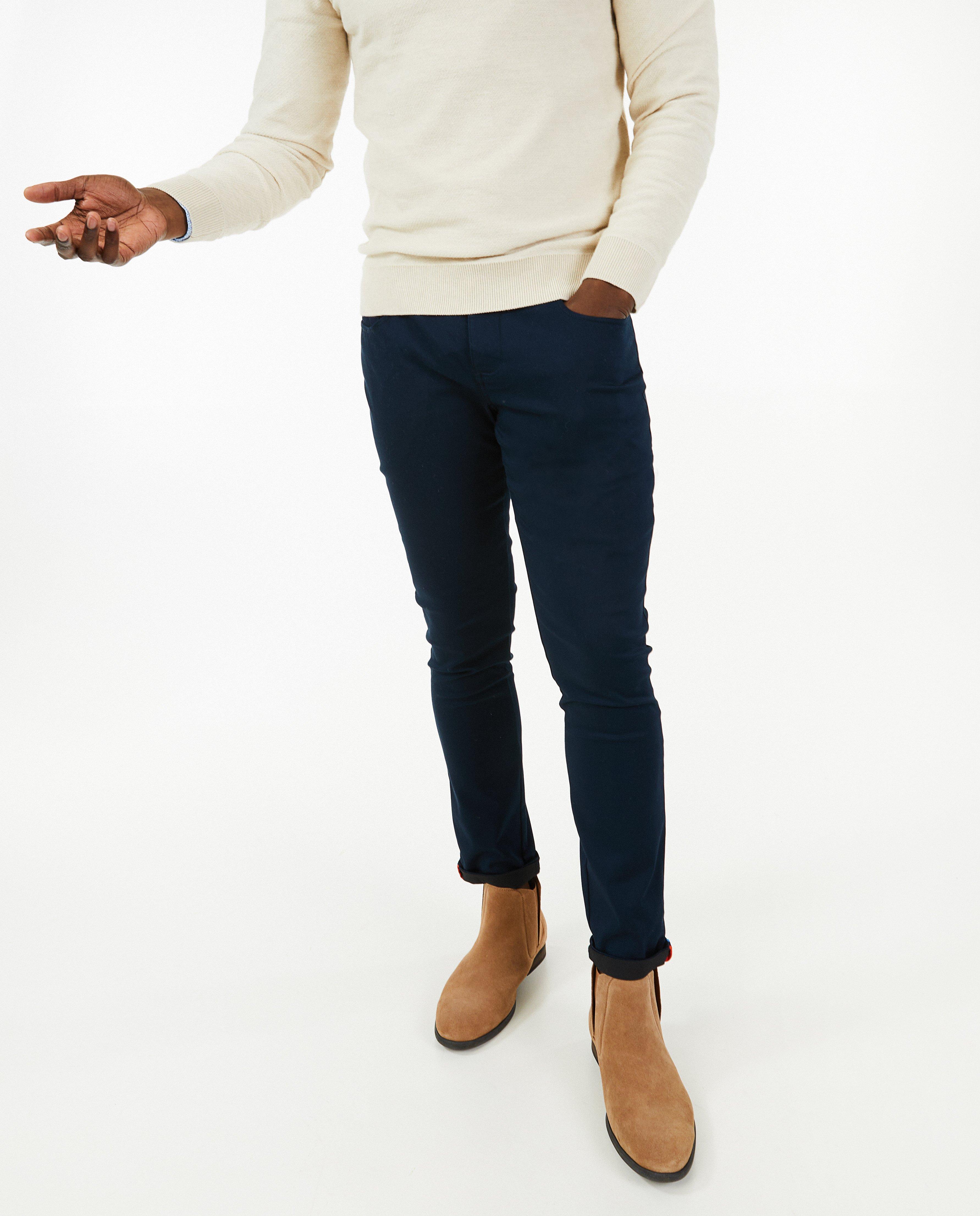 Pantalons - Pantalon bleu foncé, slim fit