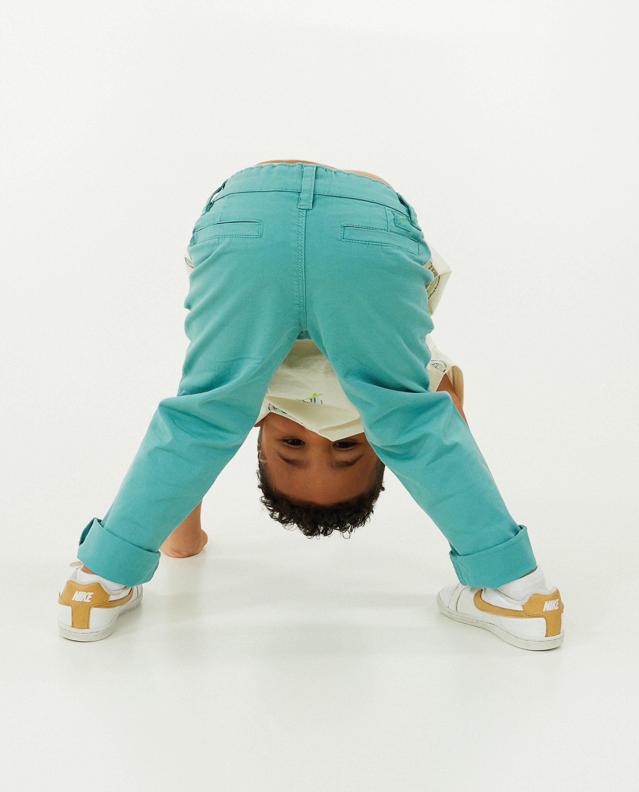 Pantalons - Pantalon vert, straight fit