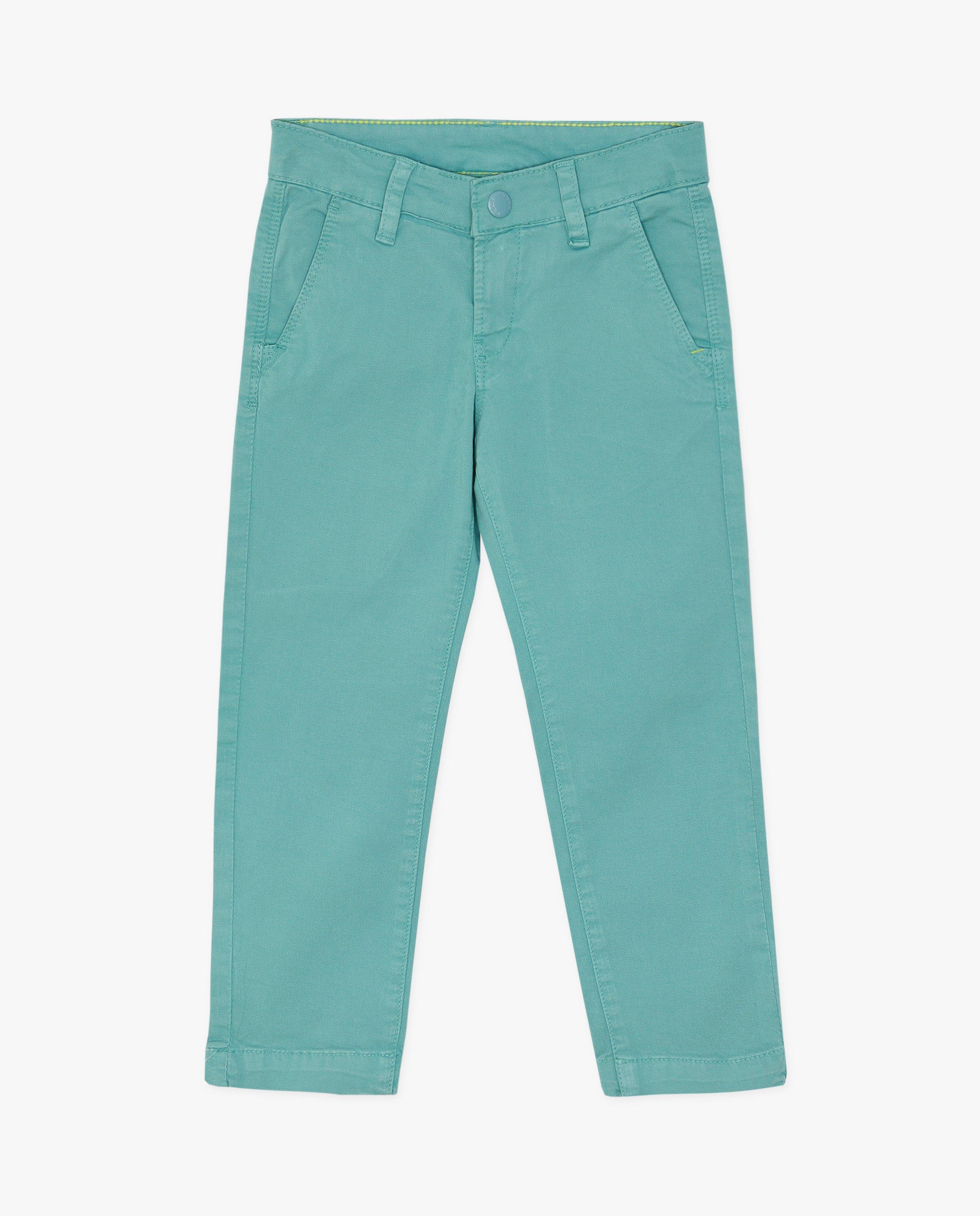 Pantalons - Pantalon vert, straight fit