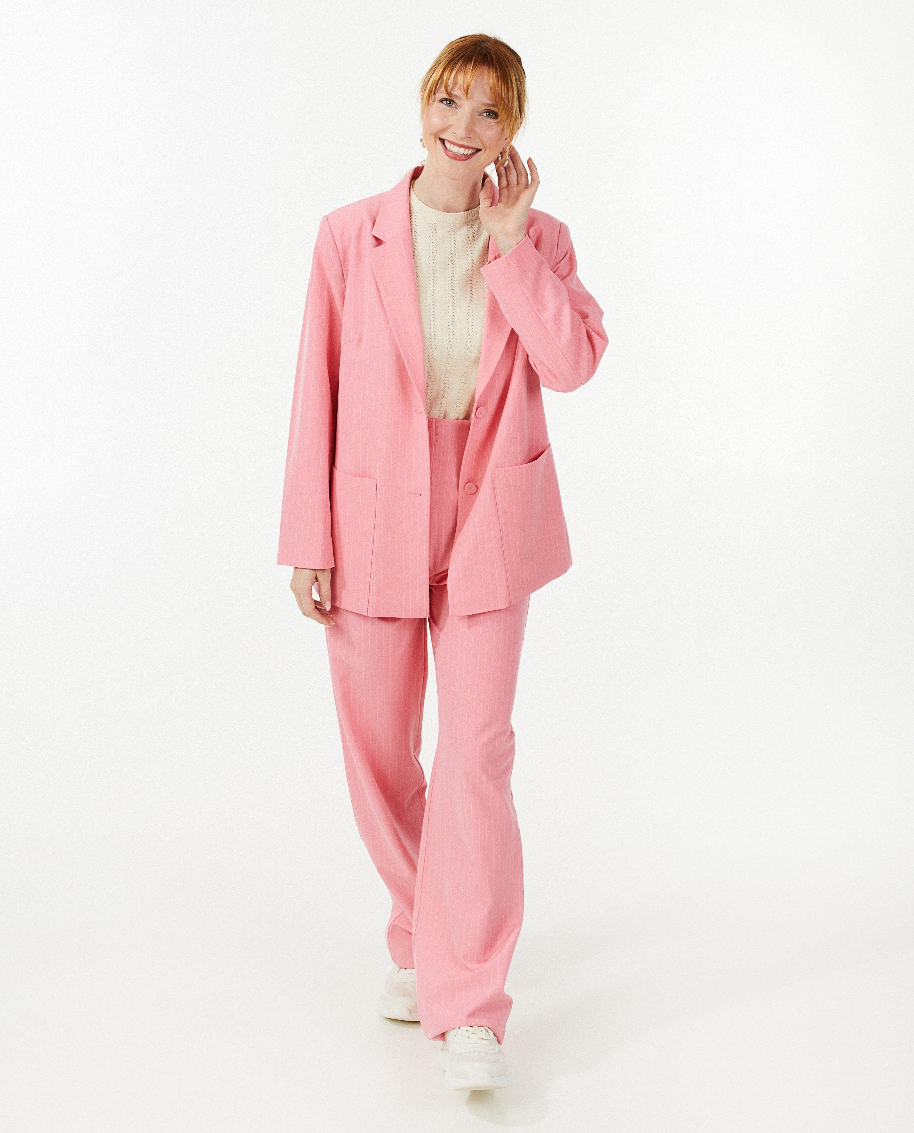 Roze blazer met strepen - null - Sora
