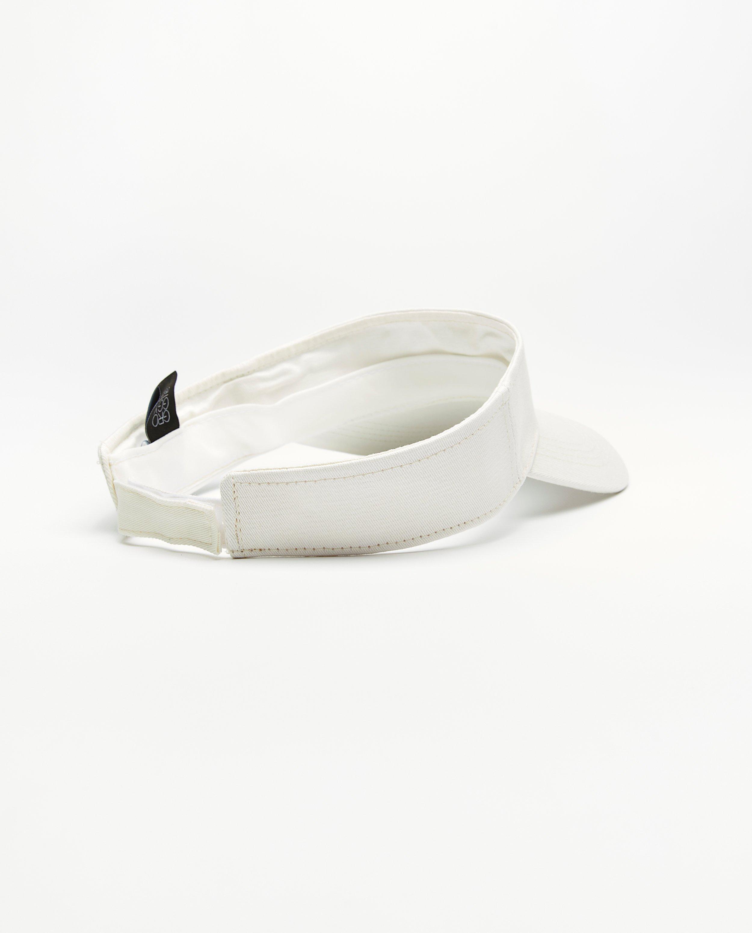 Breigoed - Witte zonnepet met patch