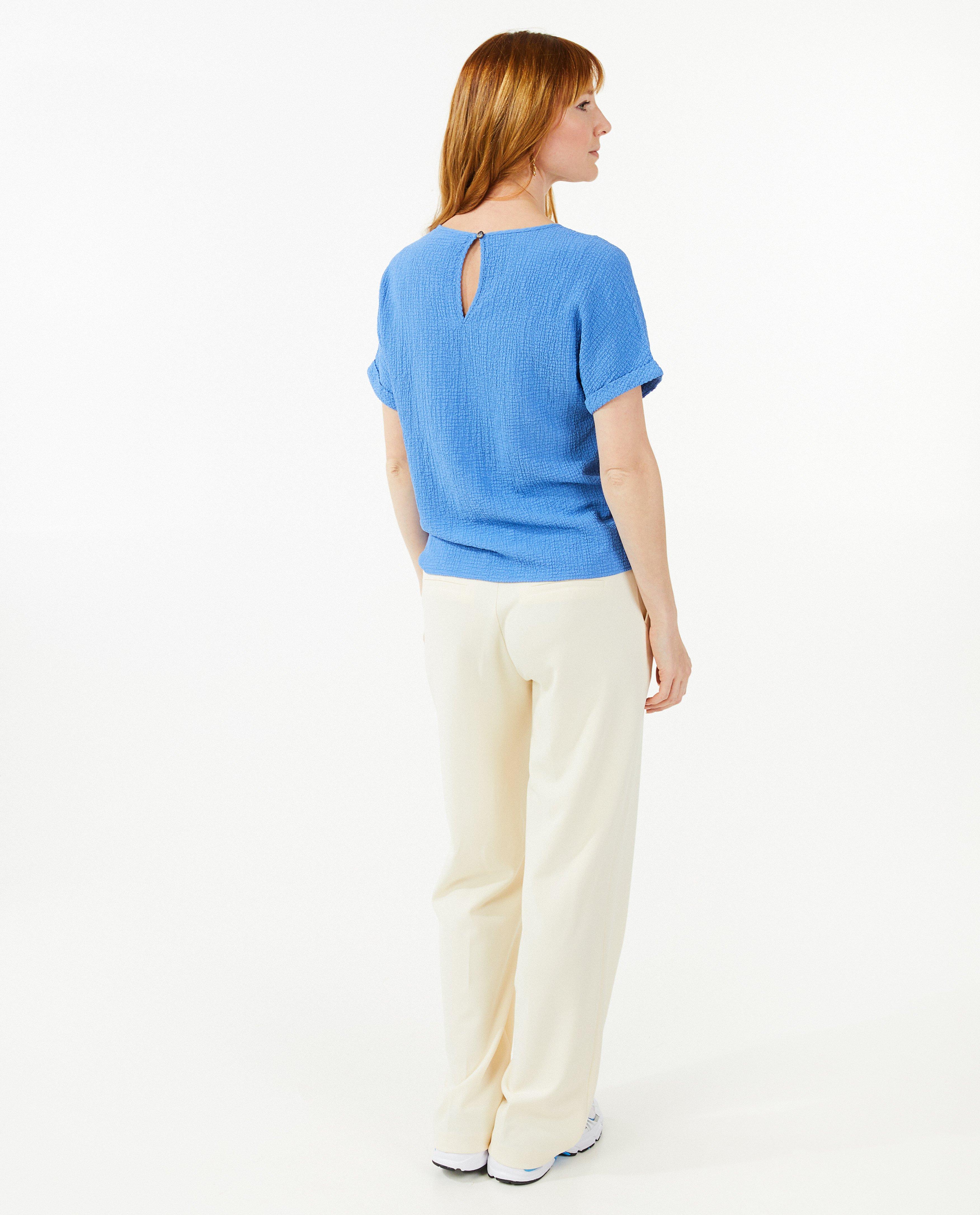 Hemden - T-shirt met gekreukte structuur