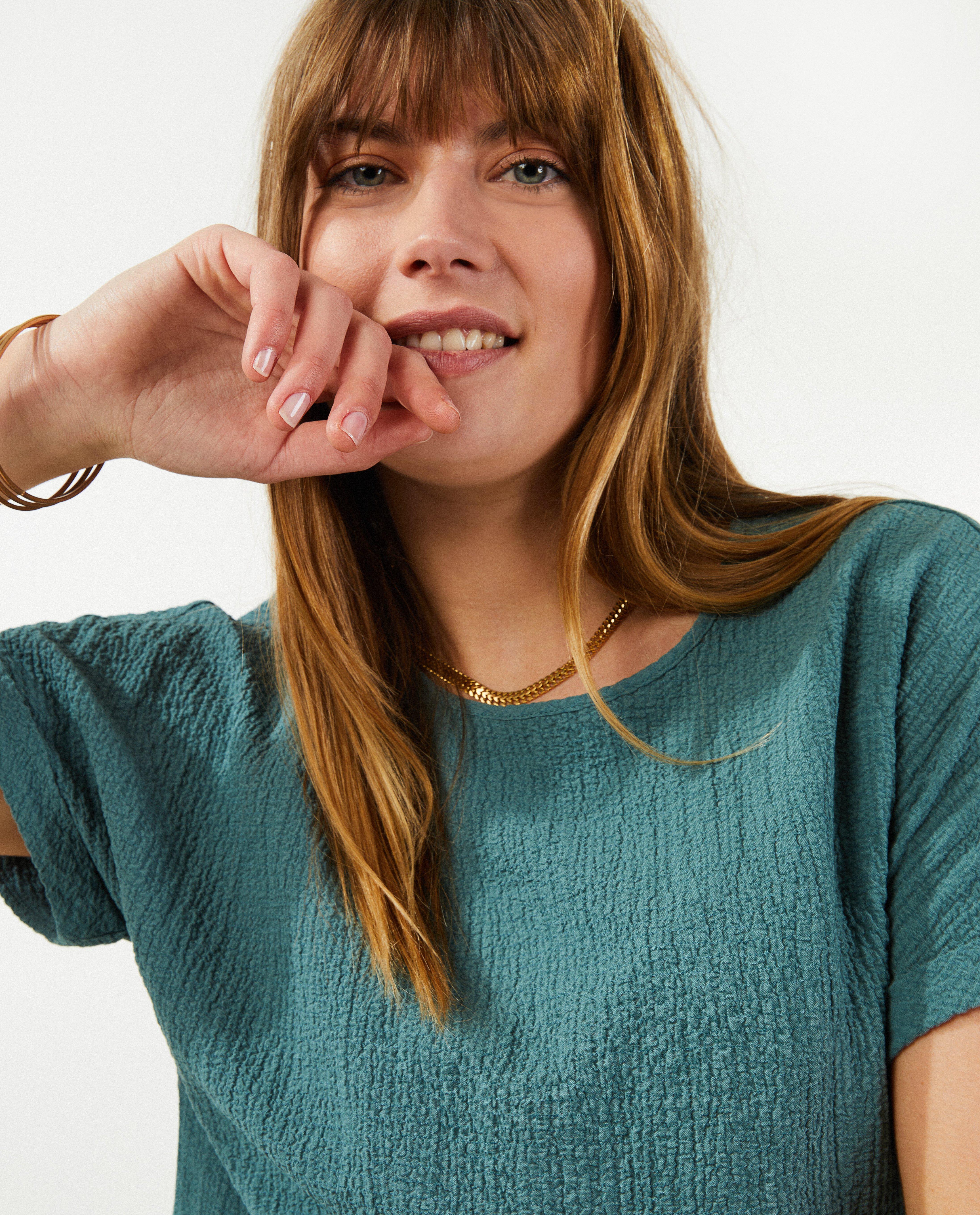Chemises - T-shirt vert à manches courtes