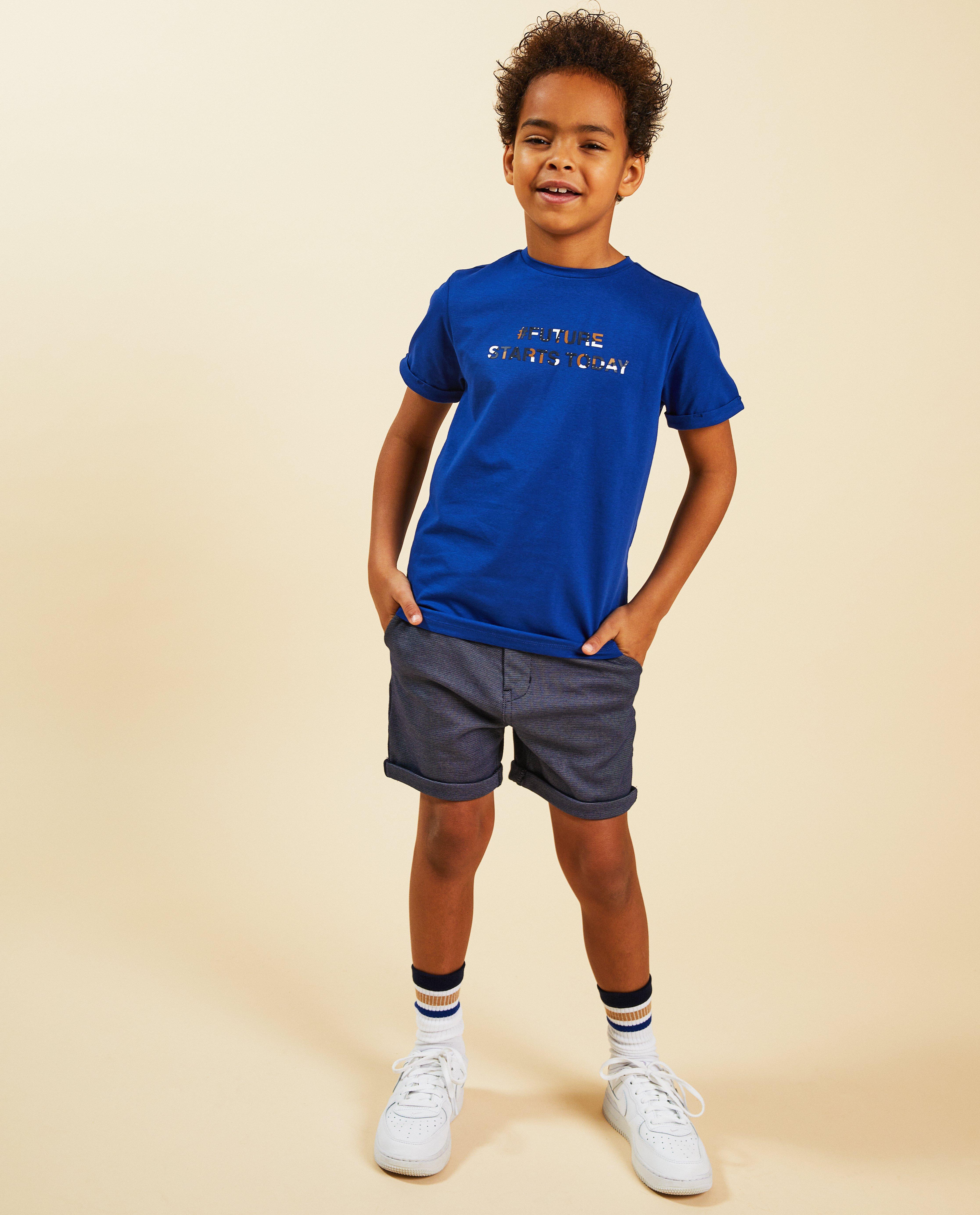 Blauw T-shirt, Communie - Product Detail - donkerblauw - afbeelding nummer 1