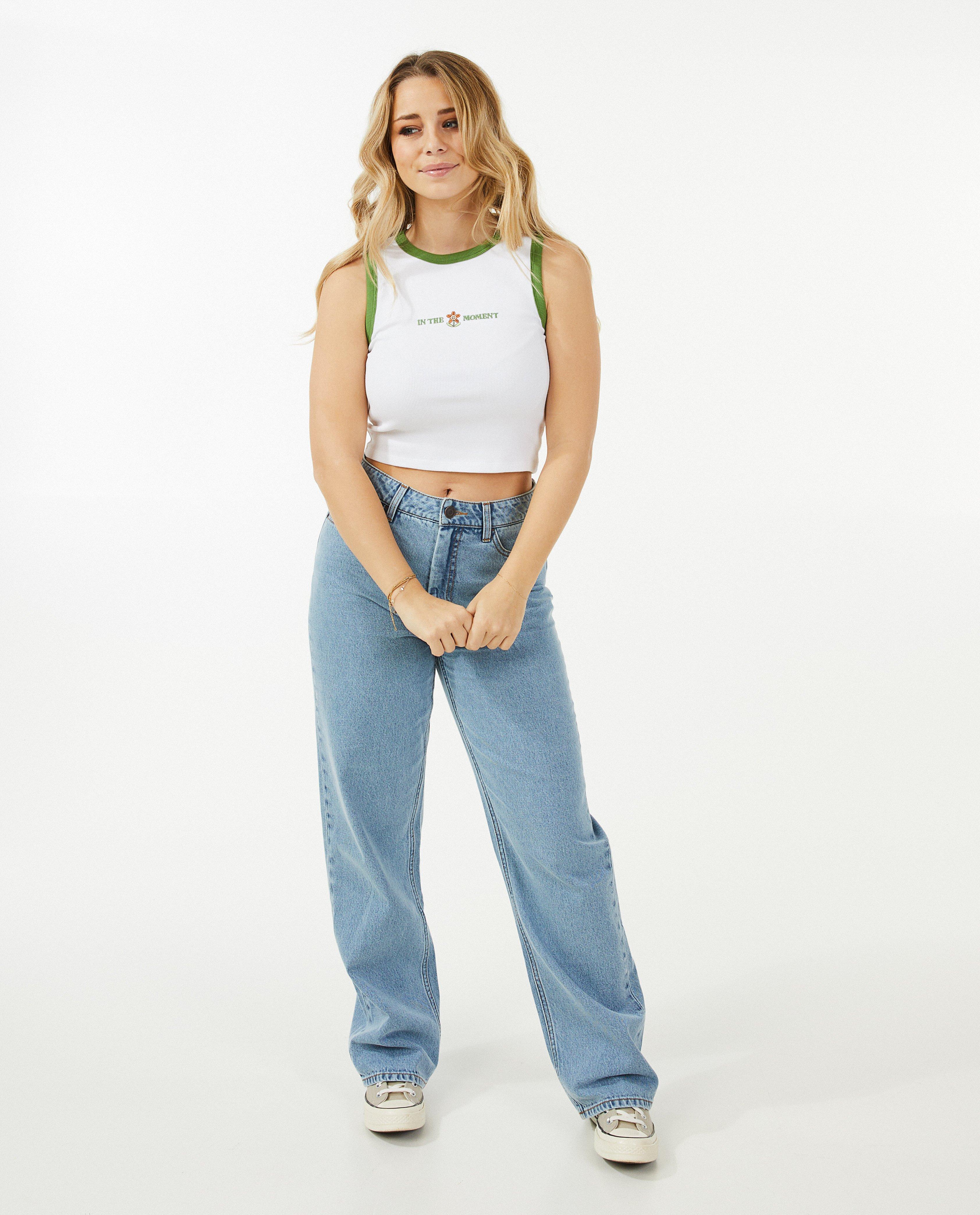 Witte top met rib - null - Steffi Mercie