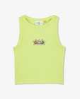 T-shirts - Groene top met rib