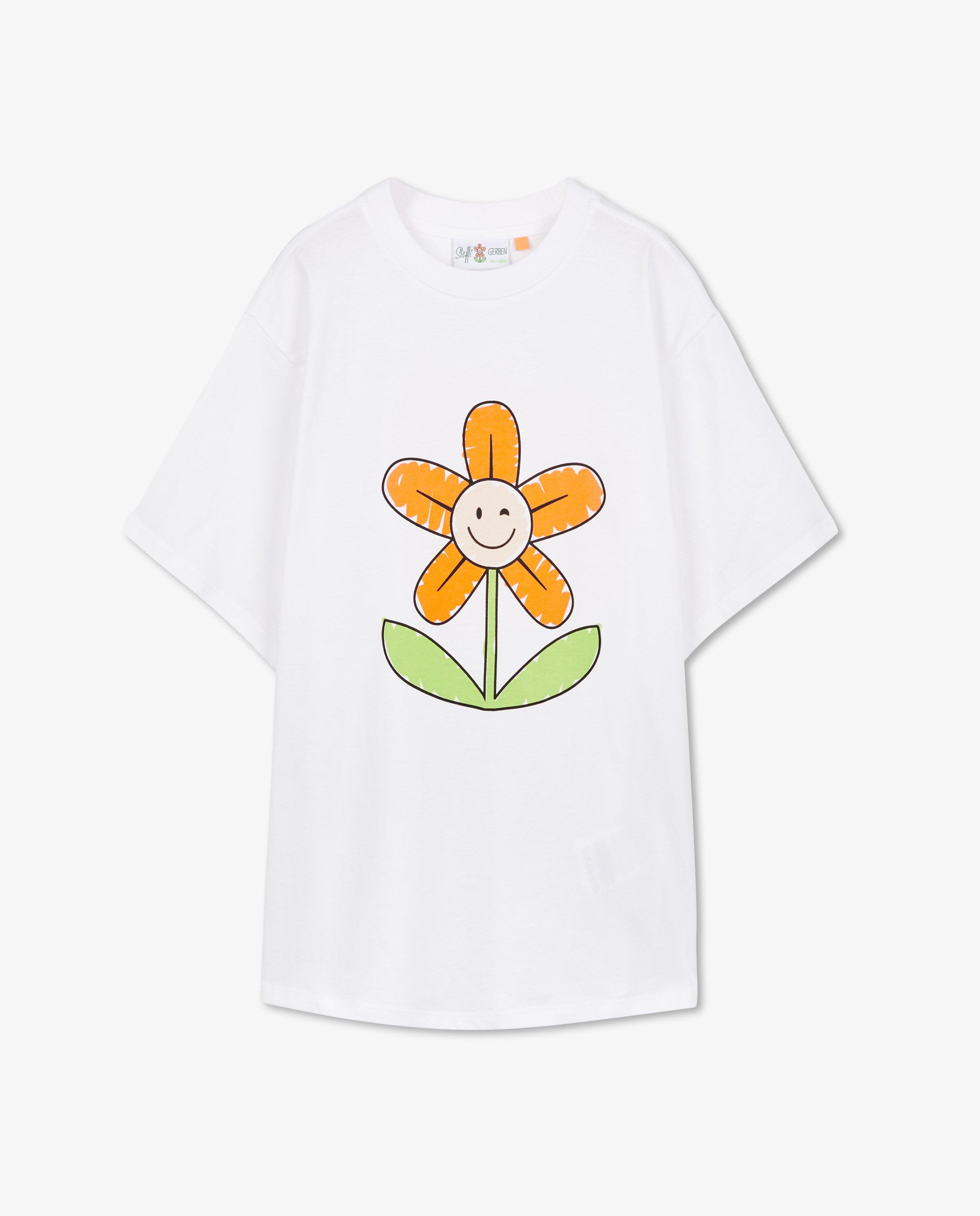 T-shirts - T-shirt blanc à imprimé