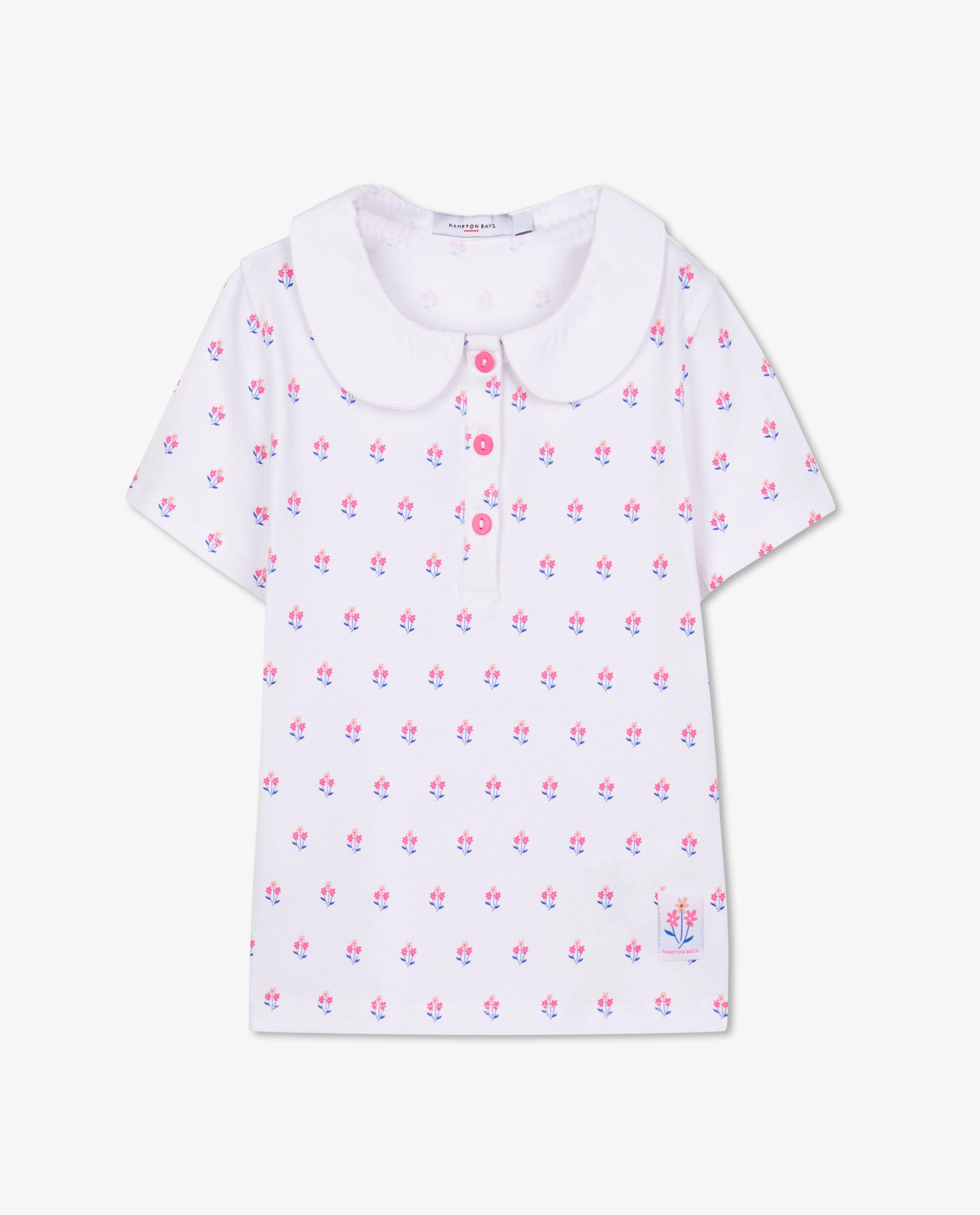 T-shirts - T-shirt blanc à imprimé fleuri