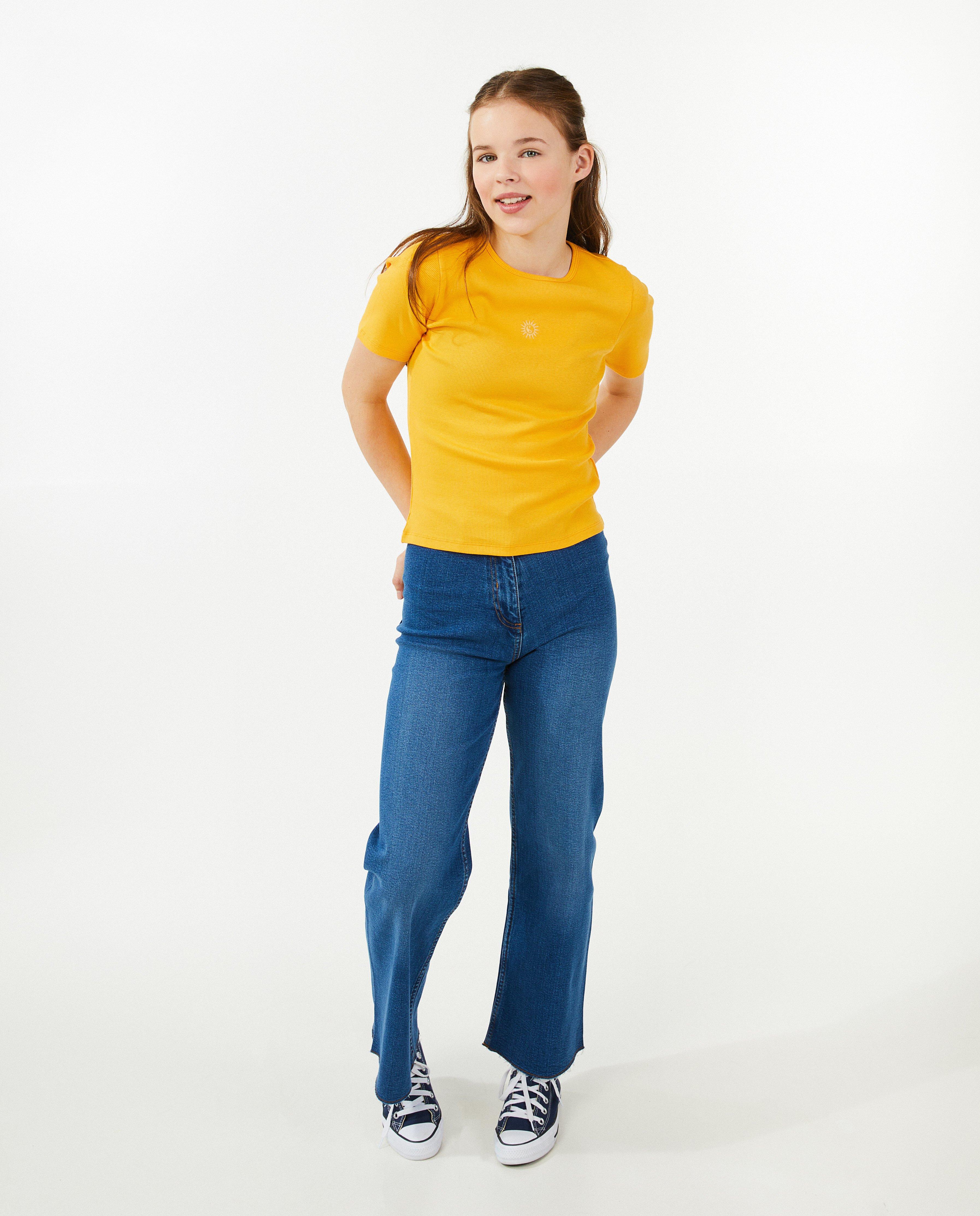 T-shirt jaune avec broderie - null - Groggy