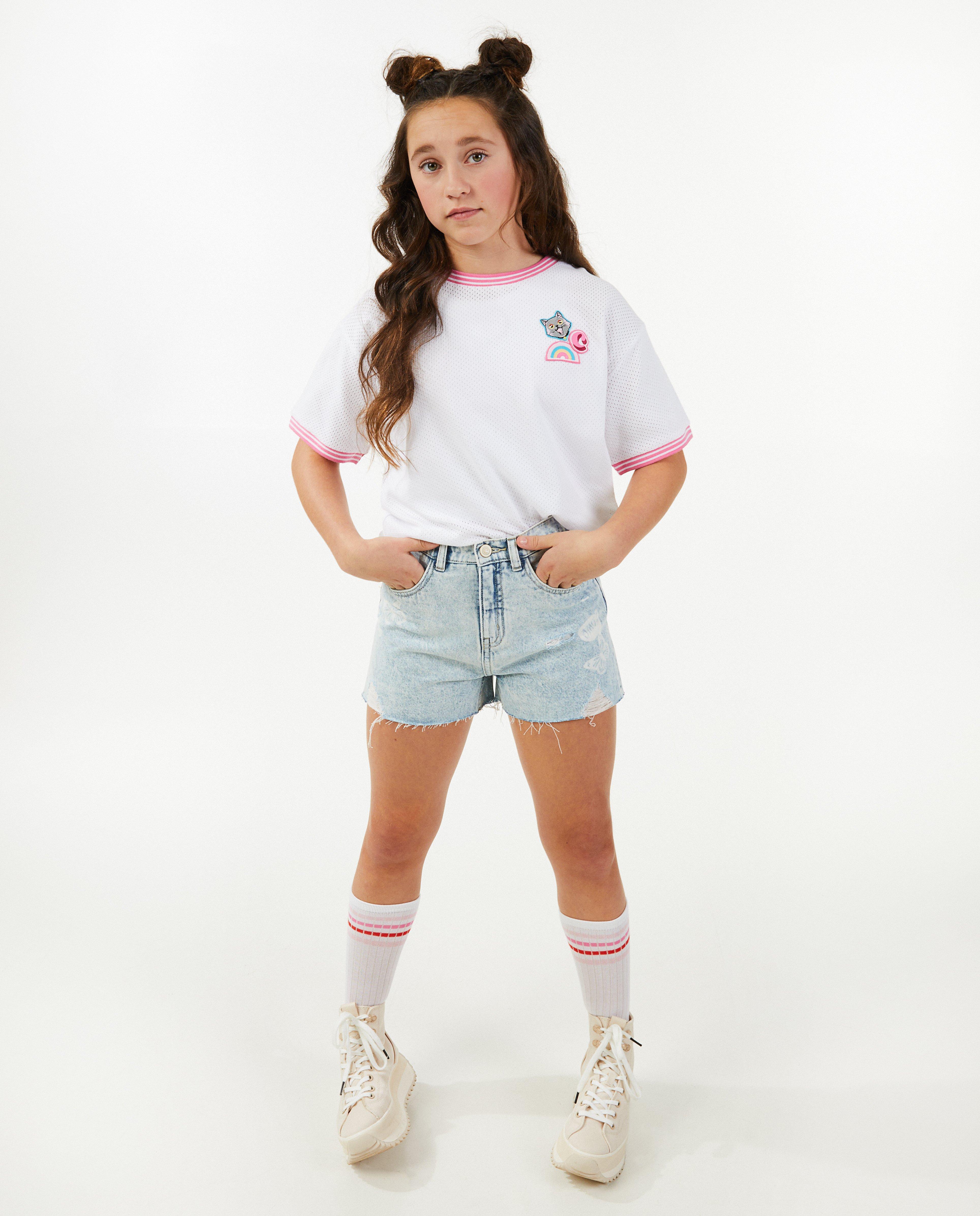 Jeansshort met print - null - CAMILLE