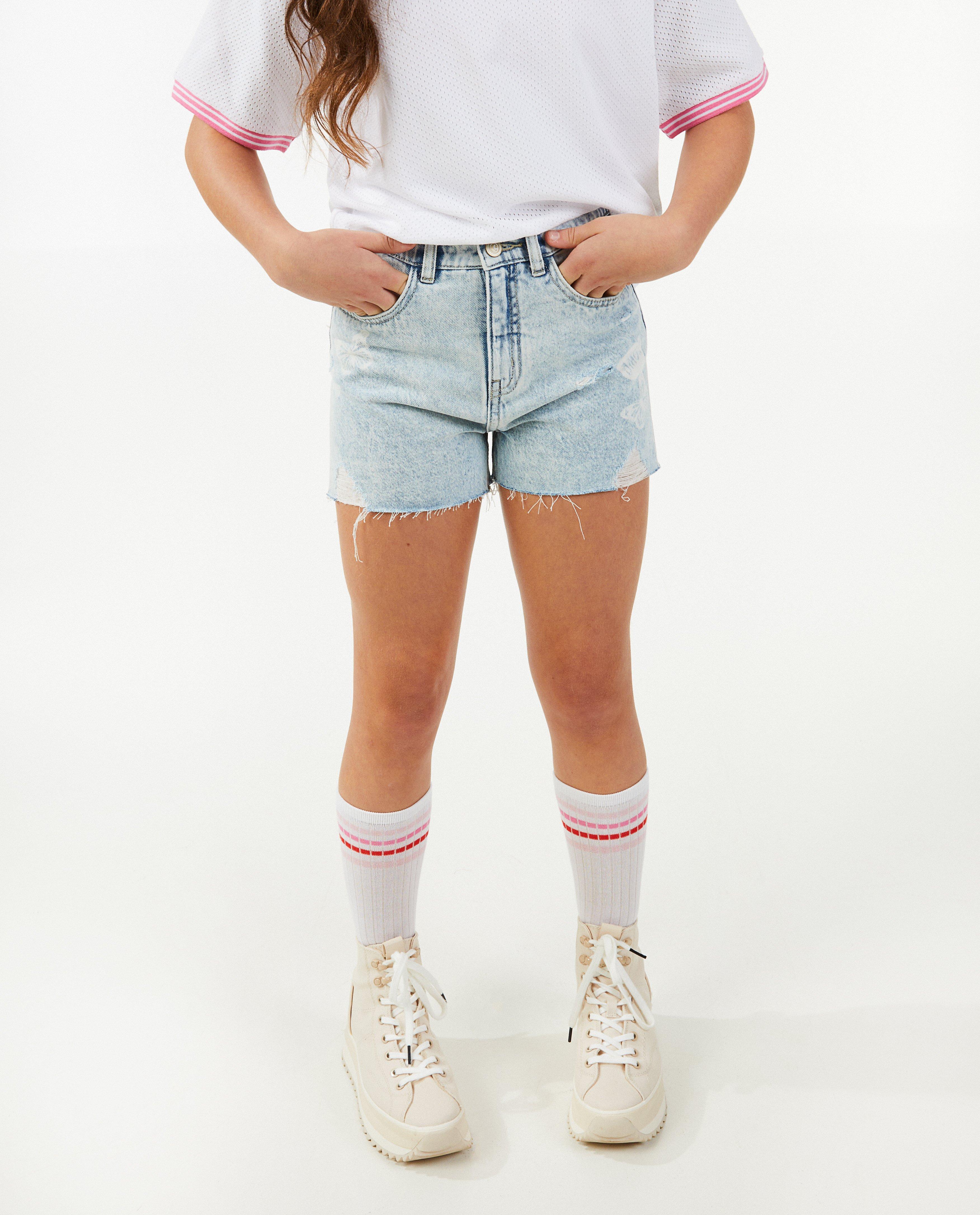 Shorts - Short en jeans imprimé