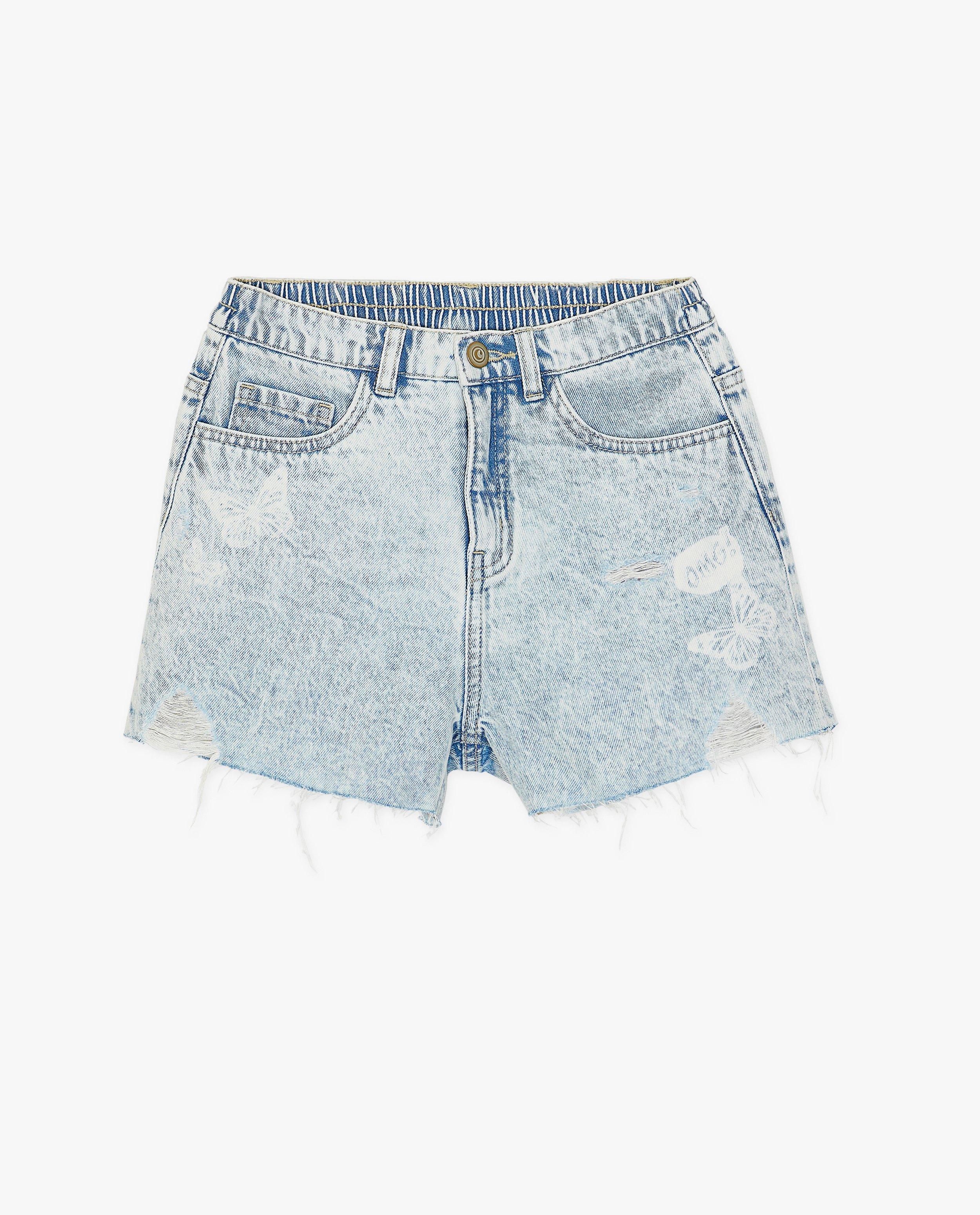 Shorten - Jeansshort met print