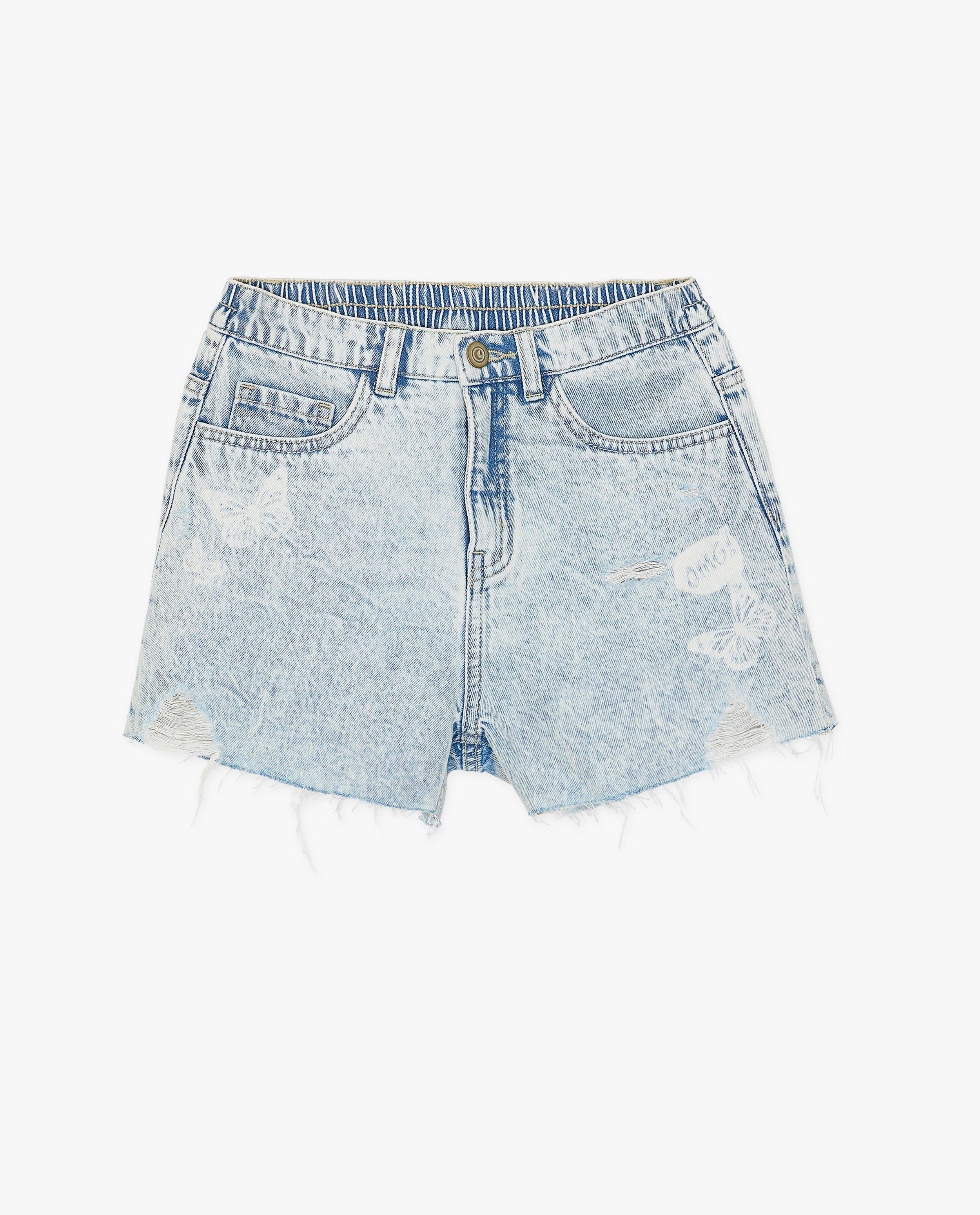 Shorts - Short en jeans imprimé