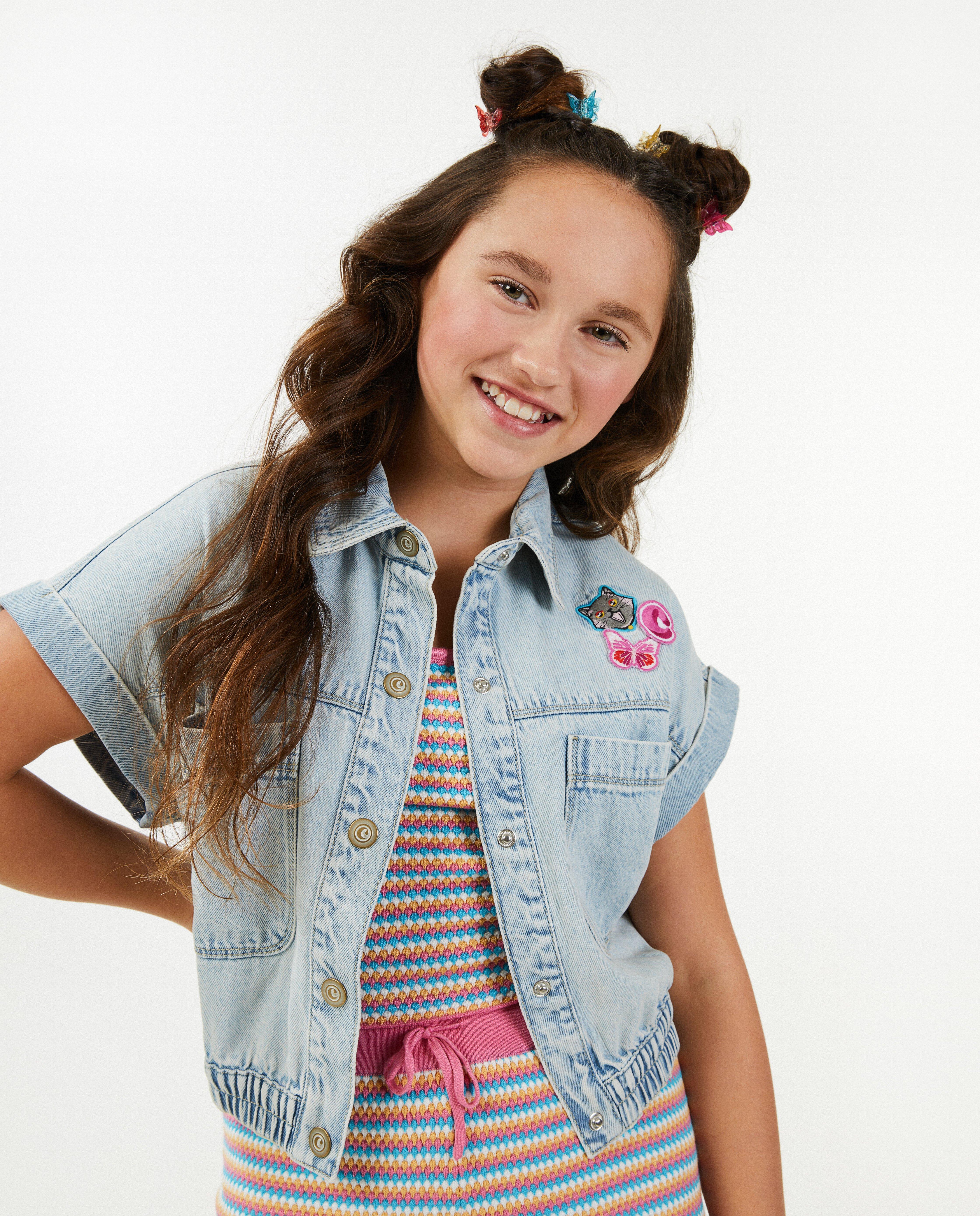 Cardigan - Jeansvest met zakken