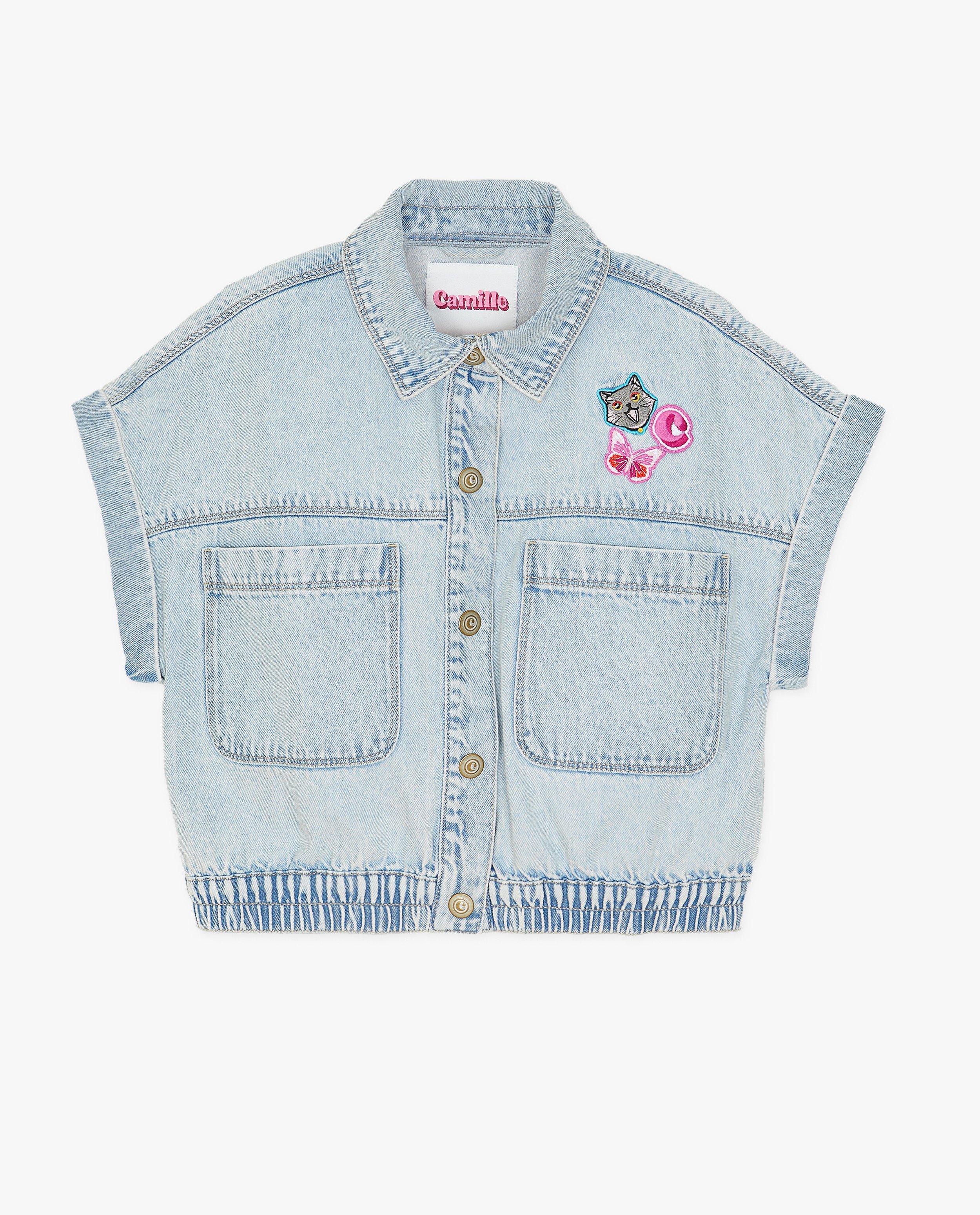 Cardigan - Jeansvest met zakken