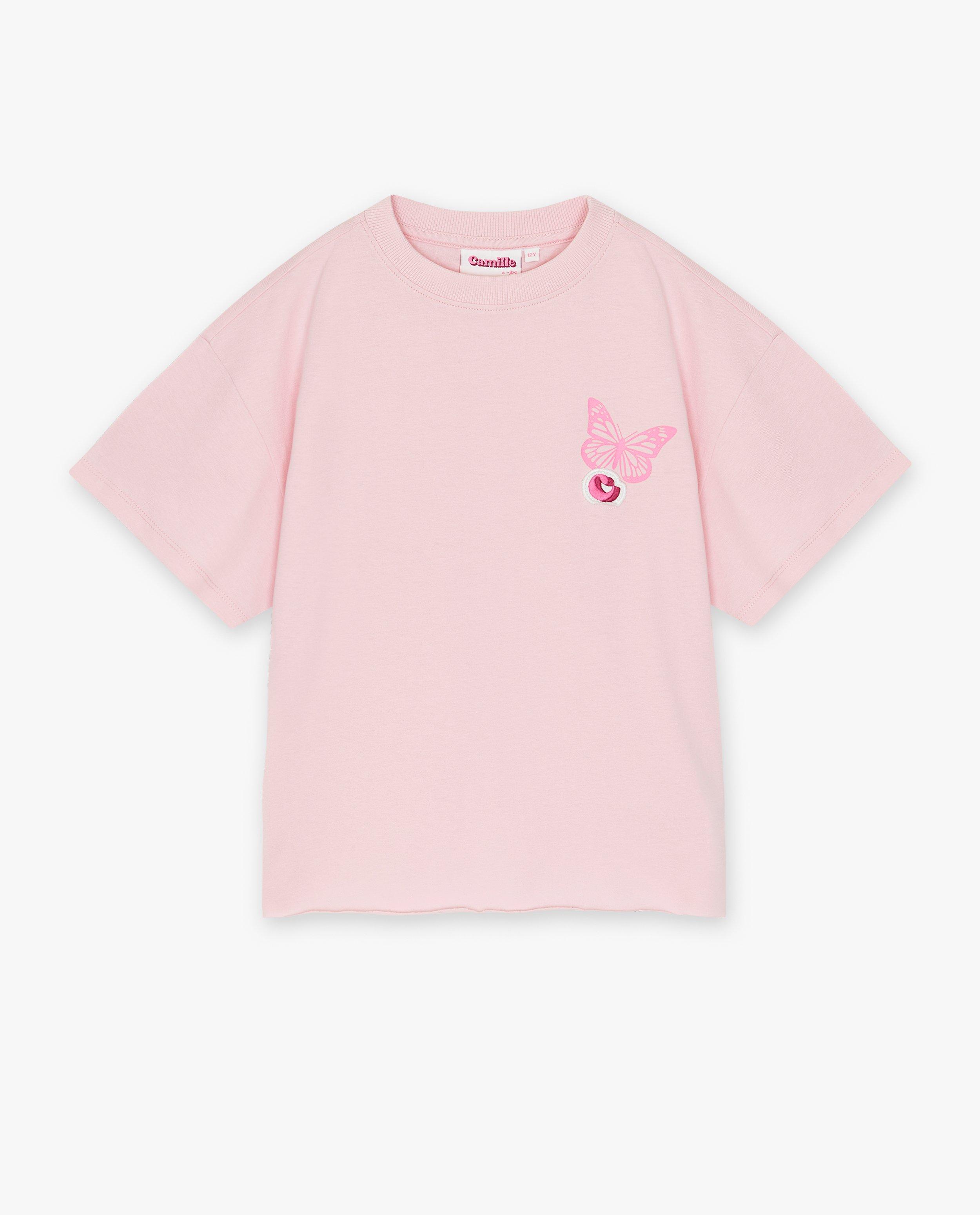 T-shirts - T-shirt rose à imprimé
