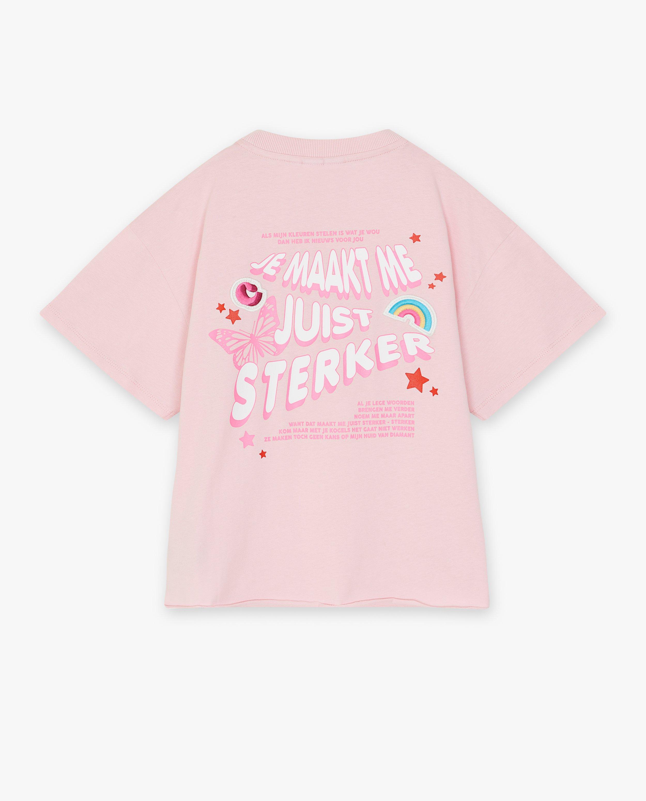 T-shirts - T-shirt rose à imprimé