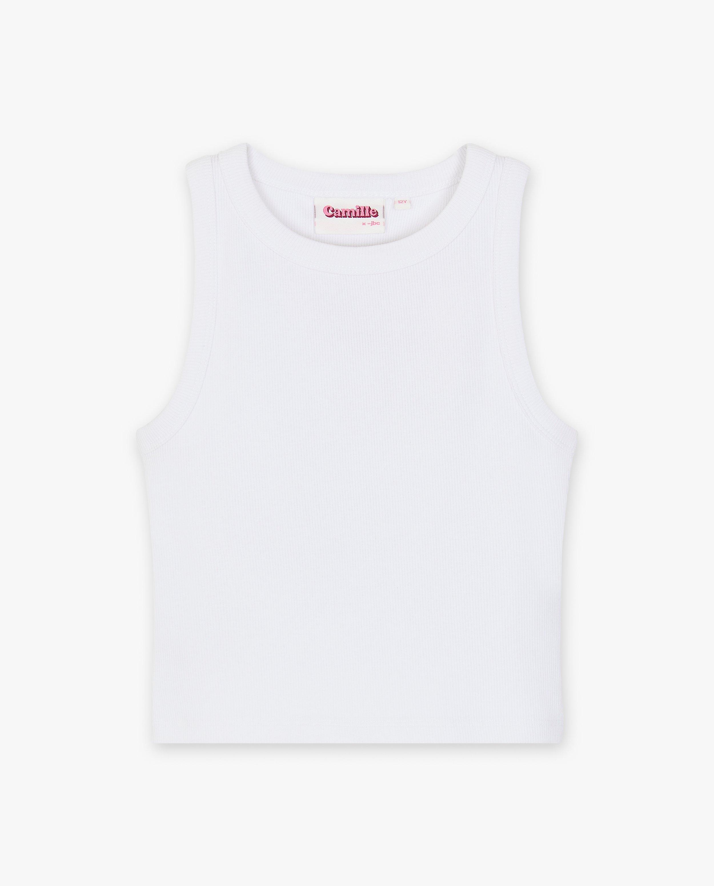 T-shirts - Witte top met borduursel