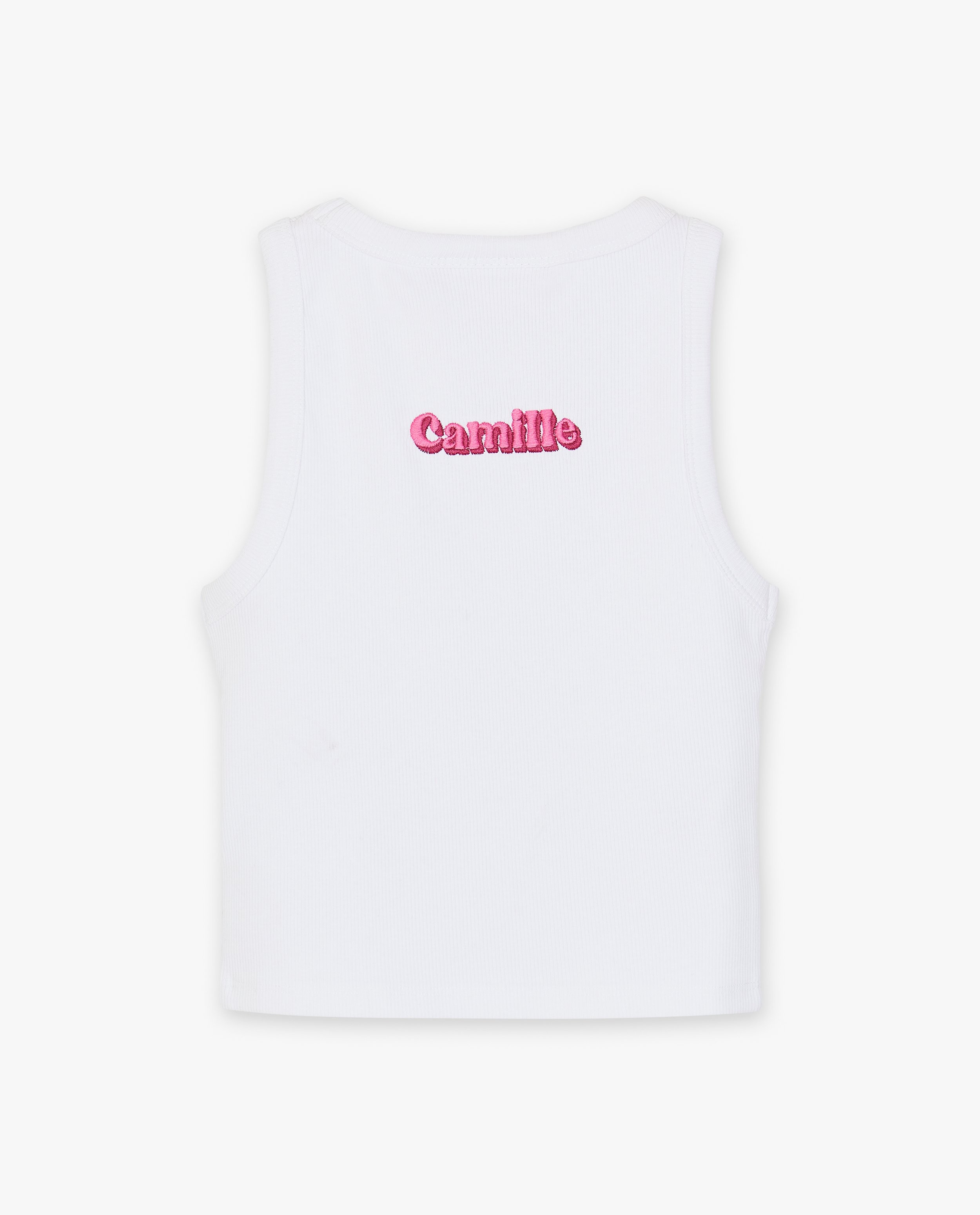 T-shirts - Witte top met borduursel