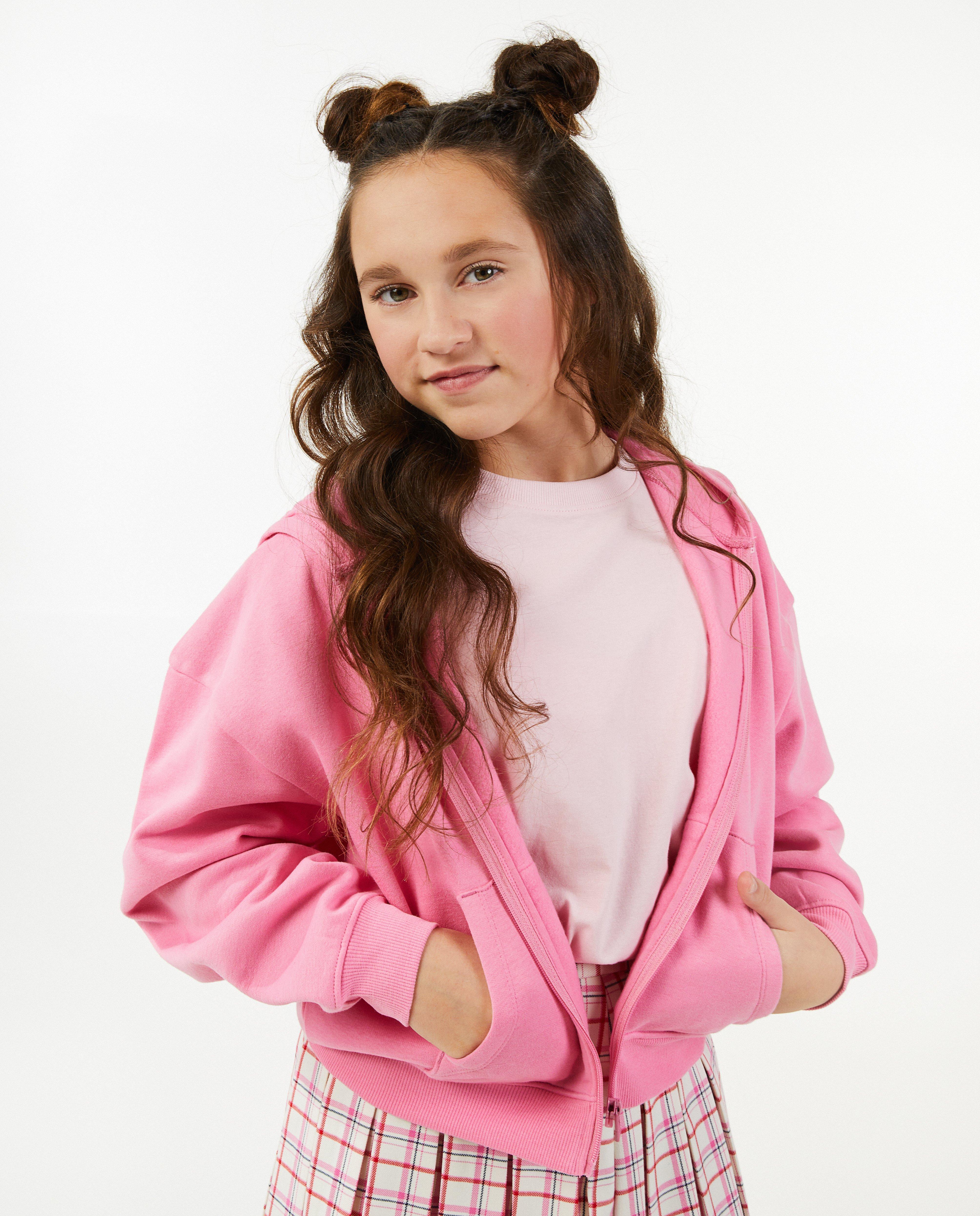 Cardigan - Roze sweatvest met kap