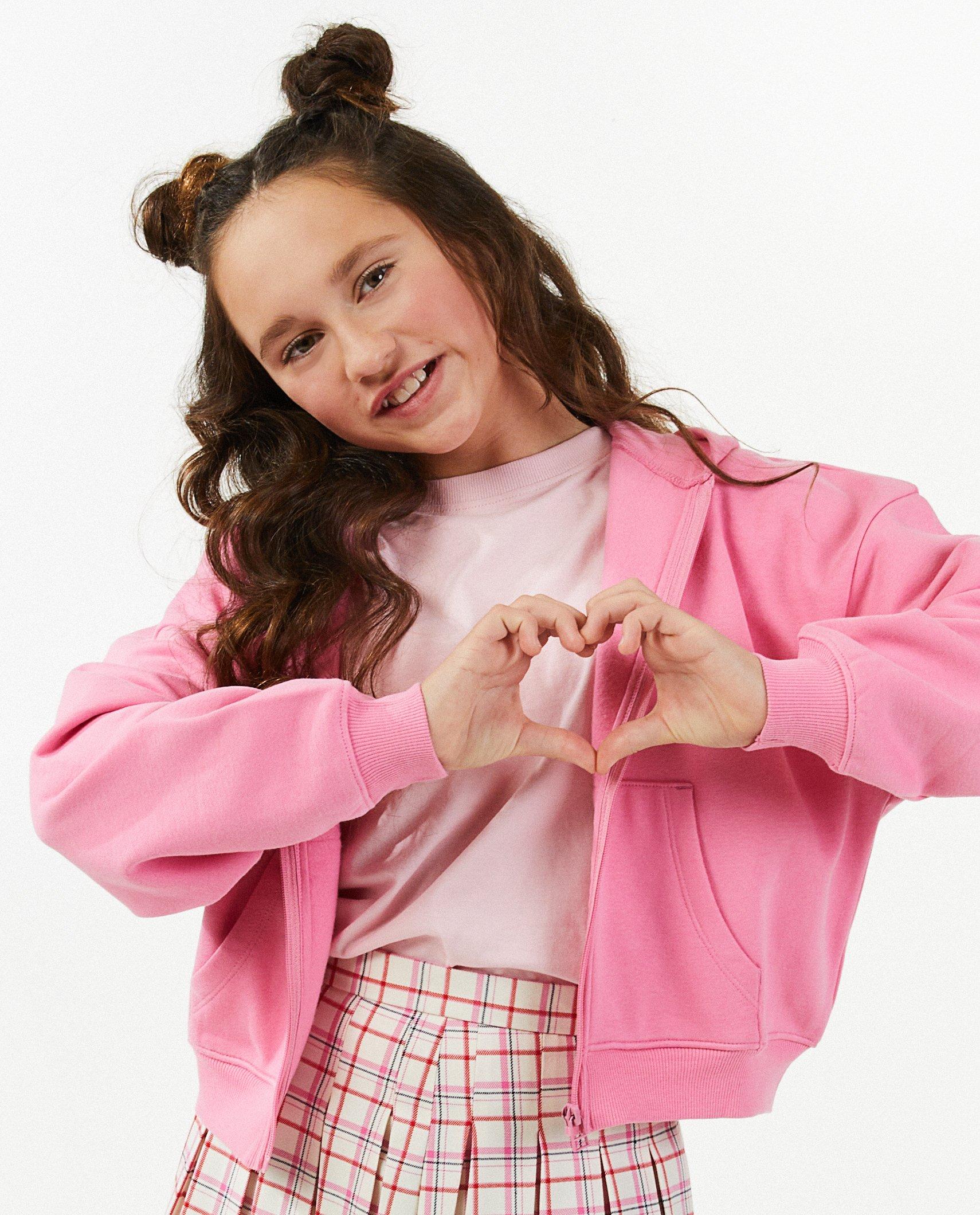 Cardigan - Roze sweatvest met kap