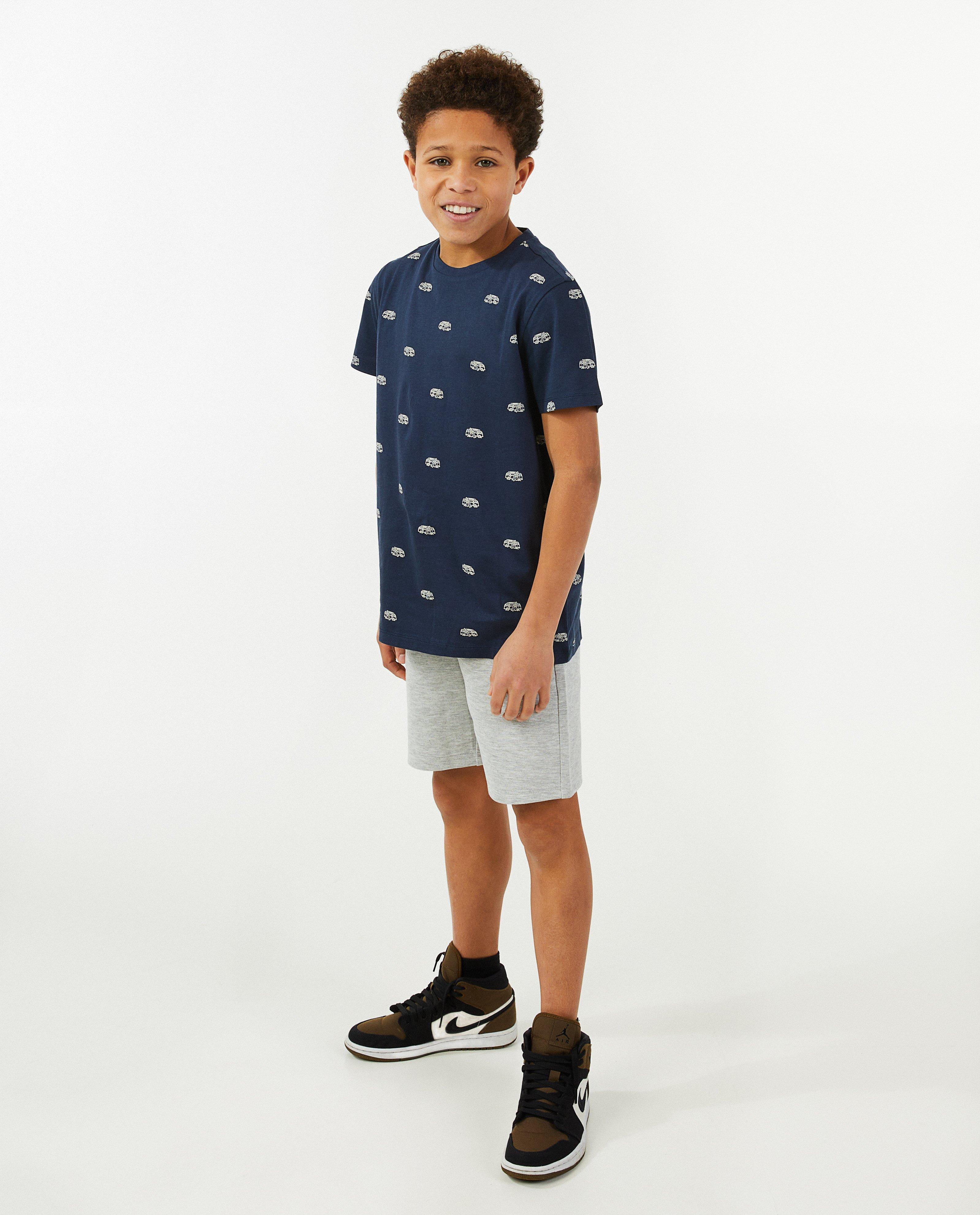 Donkerblauw T-shirt met print - null - Besties