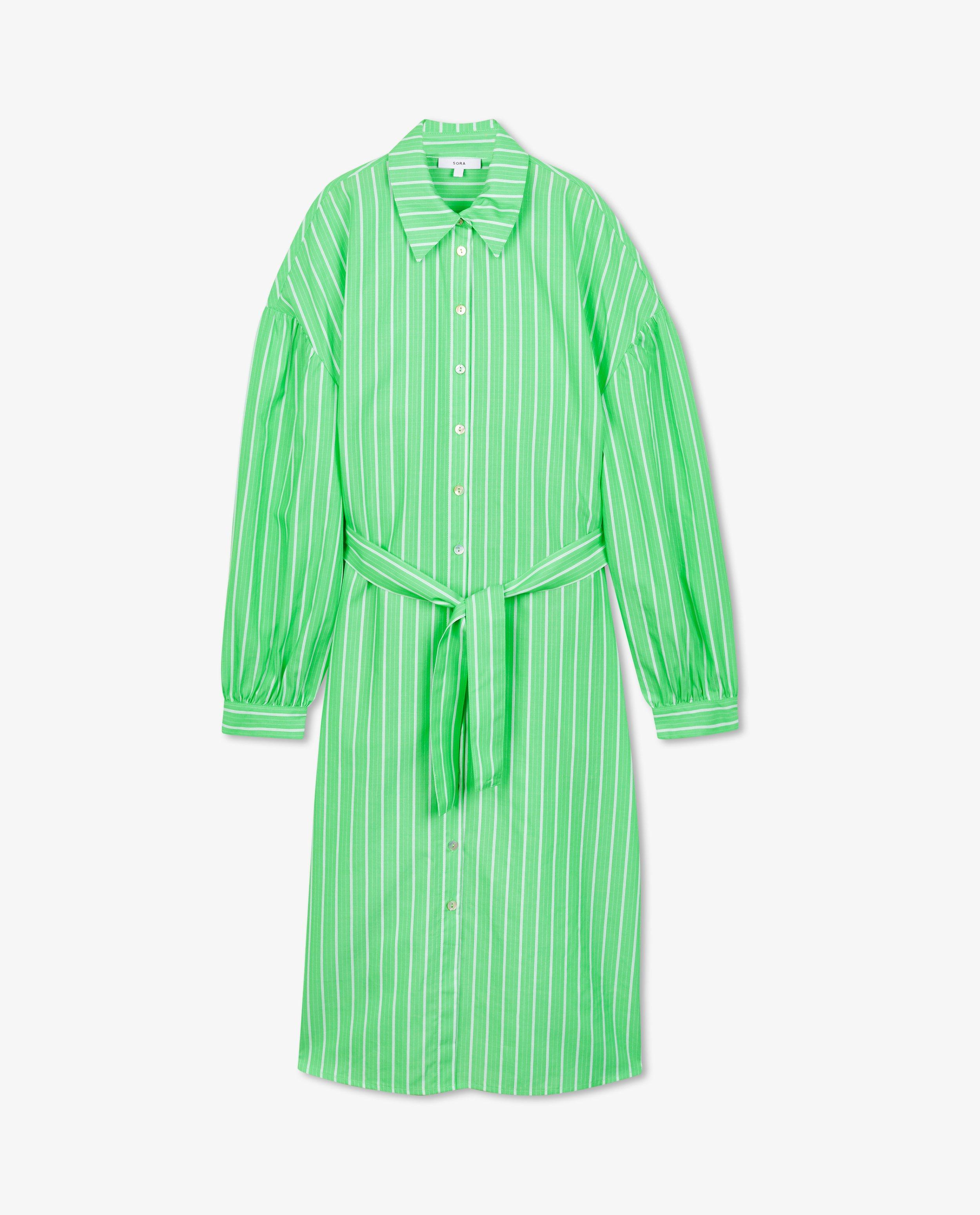 Robes - Robe chemise rayée