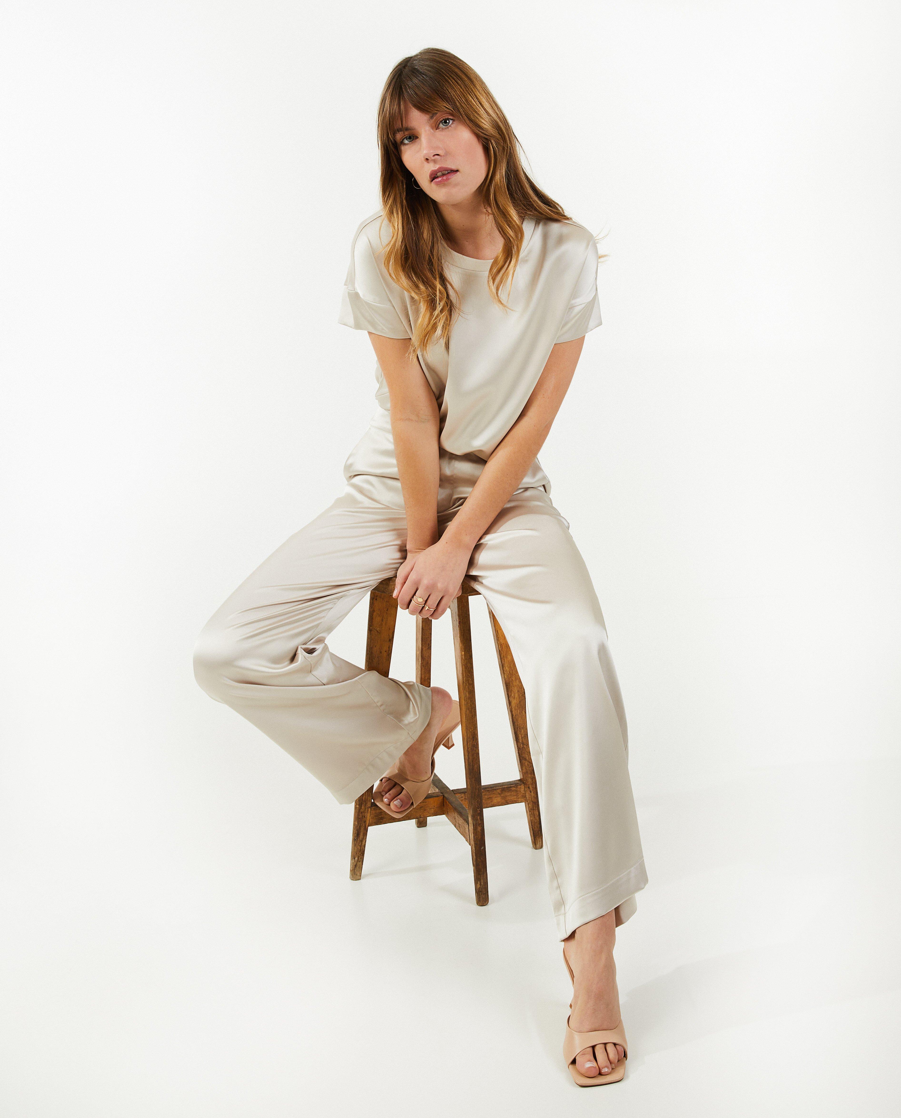 Pantalon à brillance satinée - null - Sora