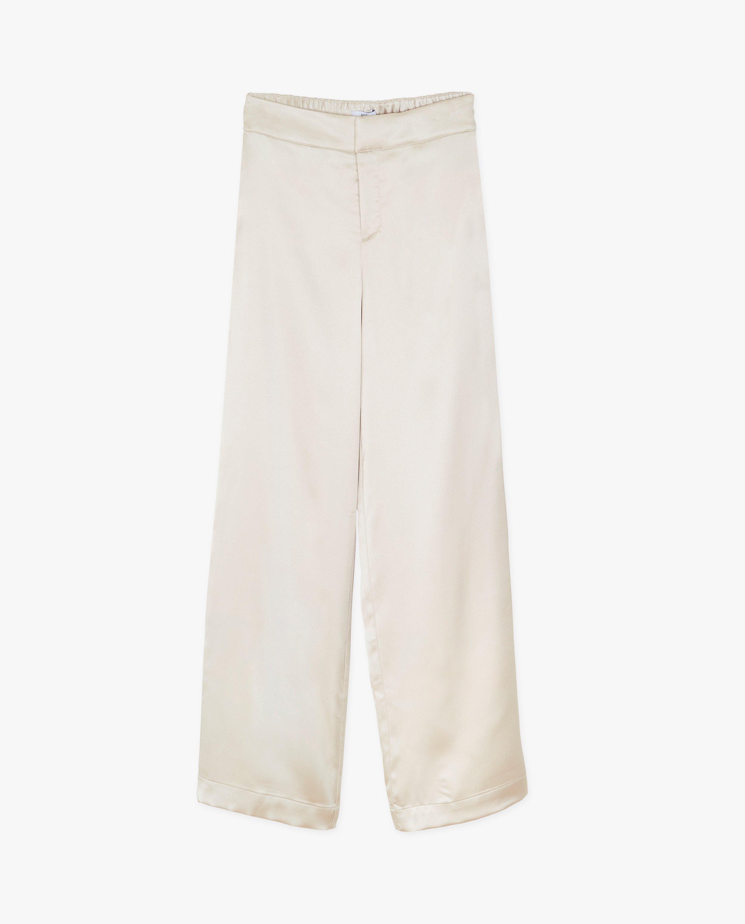 Pantalons - Pantalon à brillance satinée