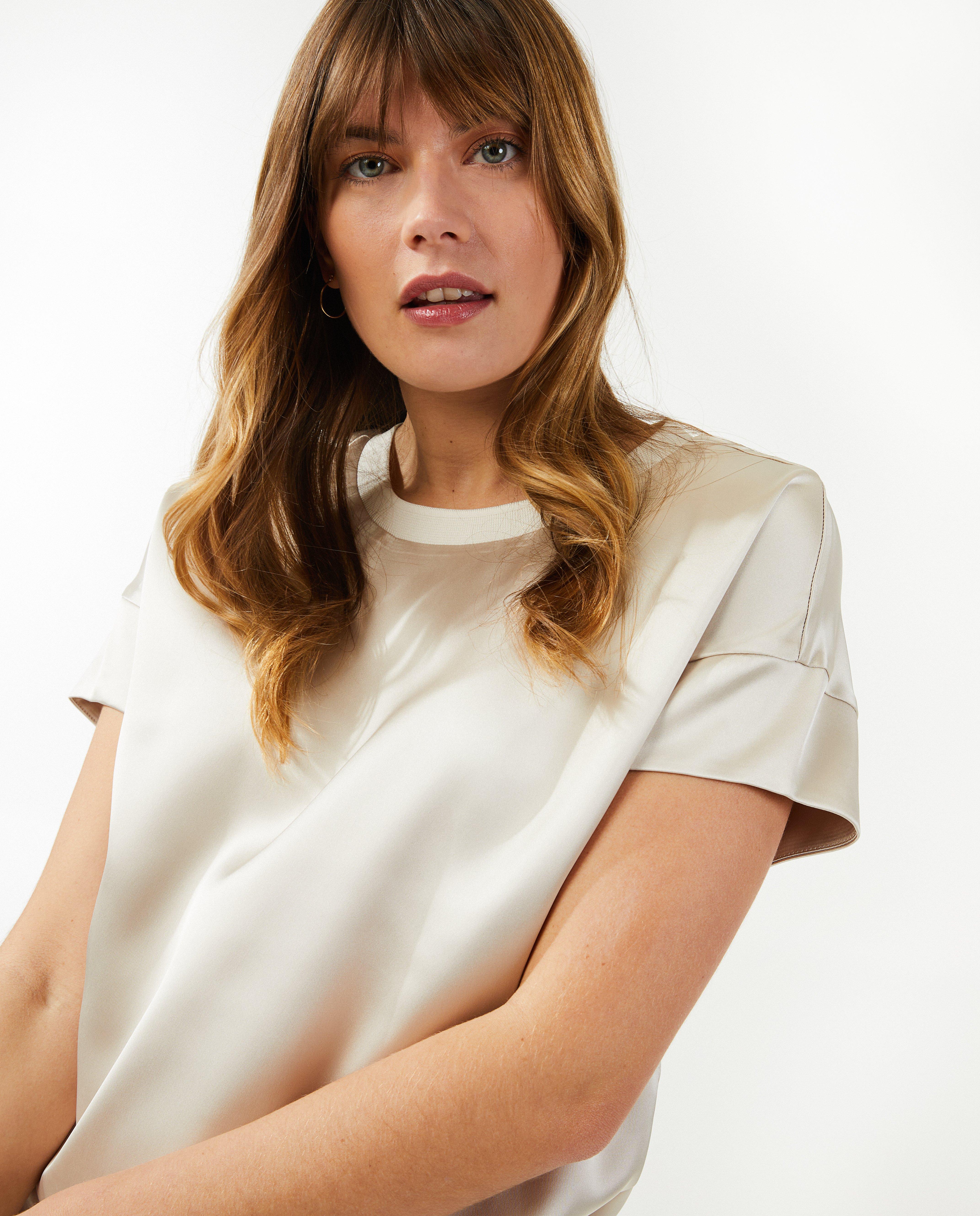 Blouse met satijnen schijn - null - Sora