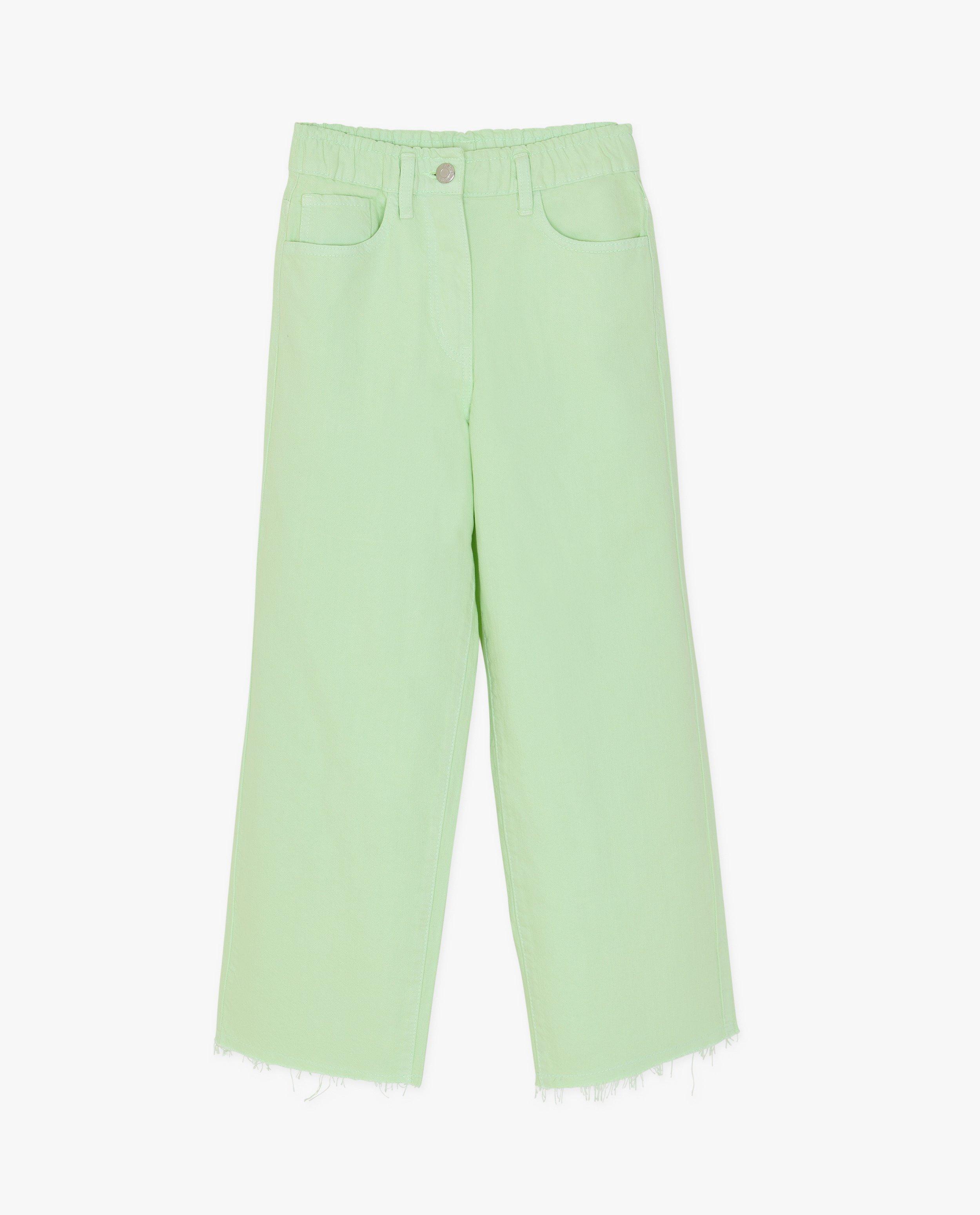 Jeans - Groene broek, wide leg fit