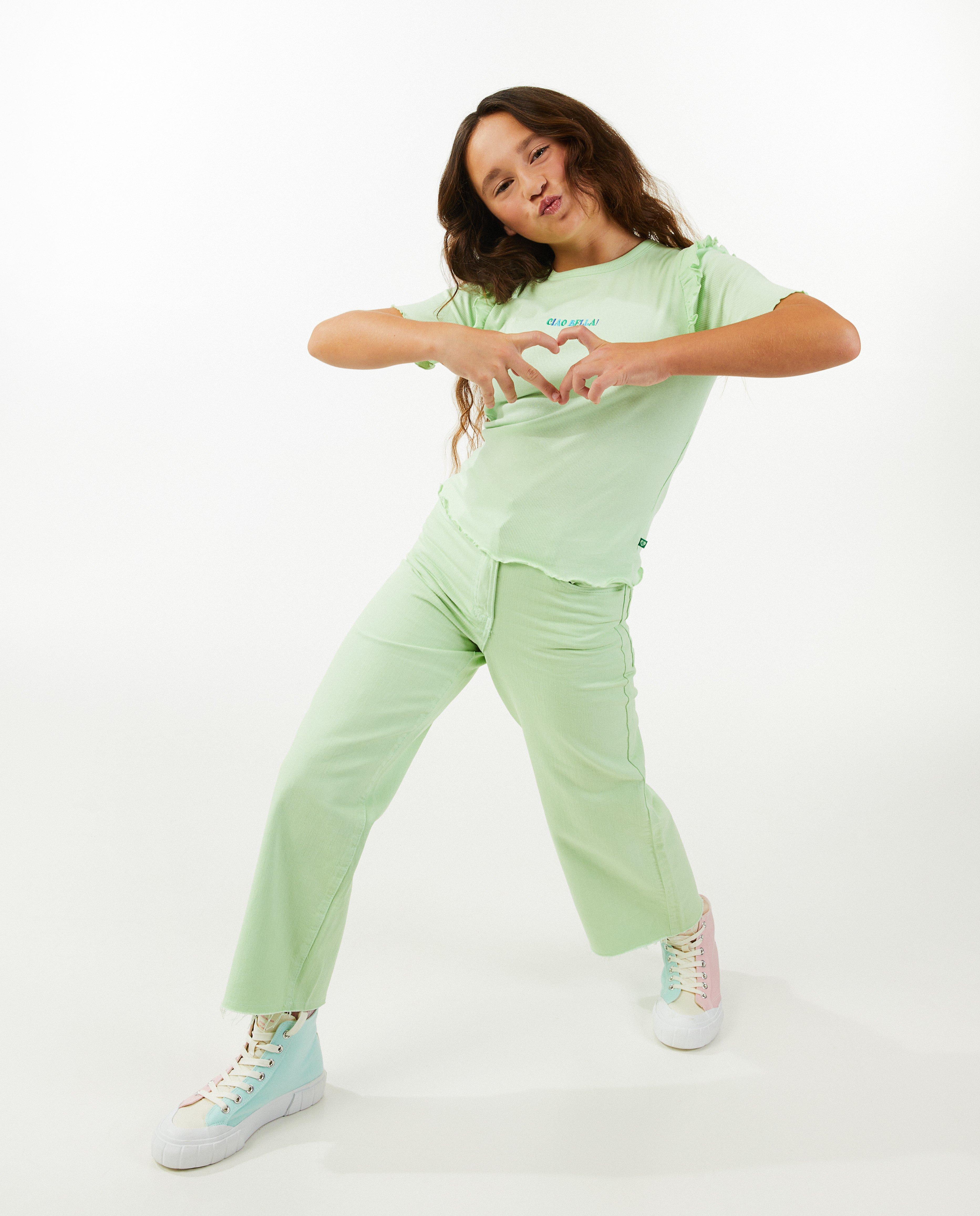 Groen T-shirt met opschrift - null - Fish & Chips