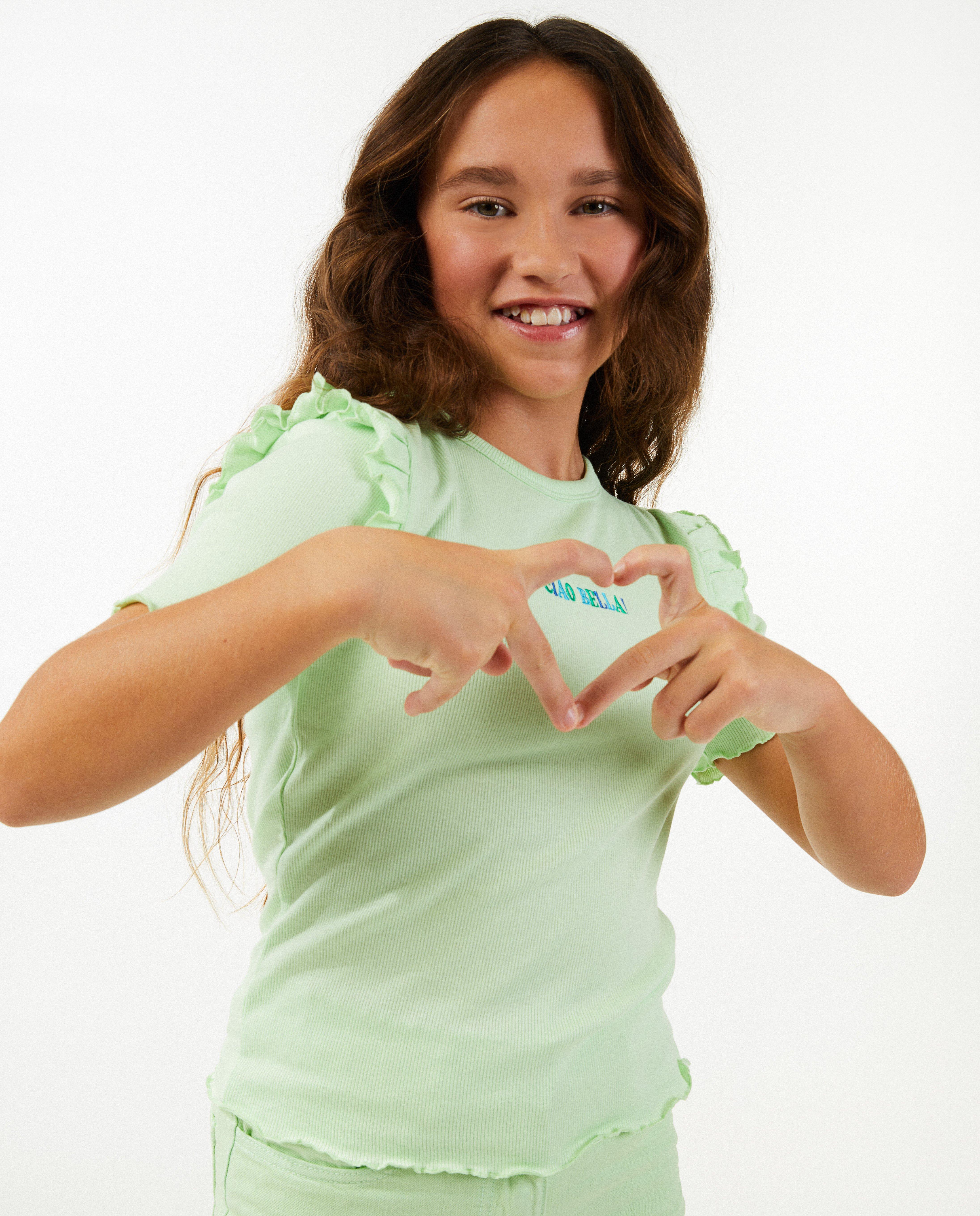 T-shirts - Groen T-shirt met opschrift
