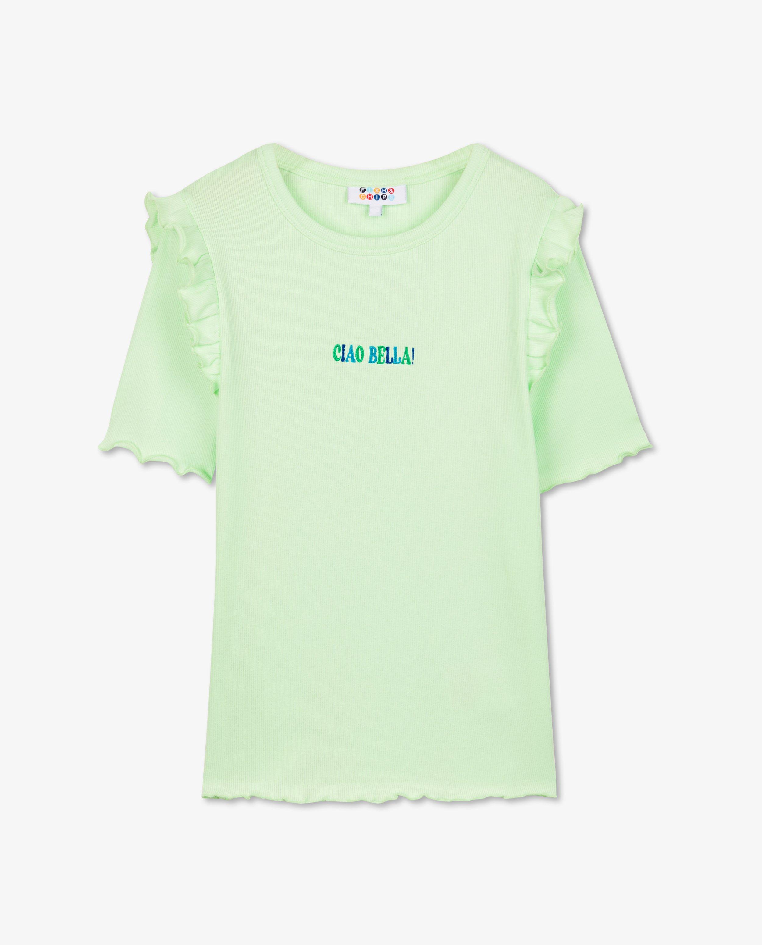T-shirts - T-shirt vert à inscription