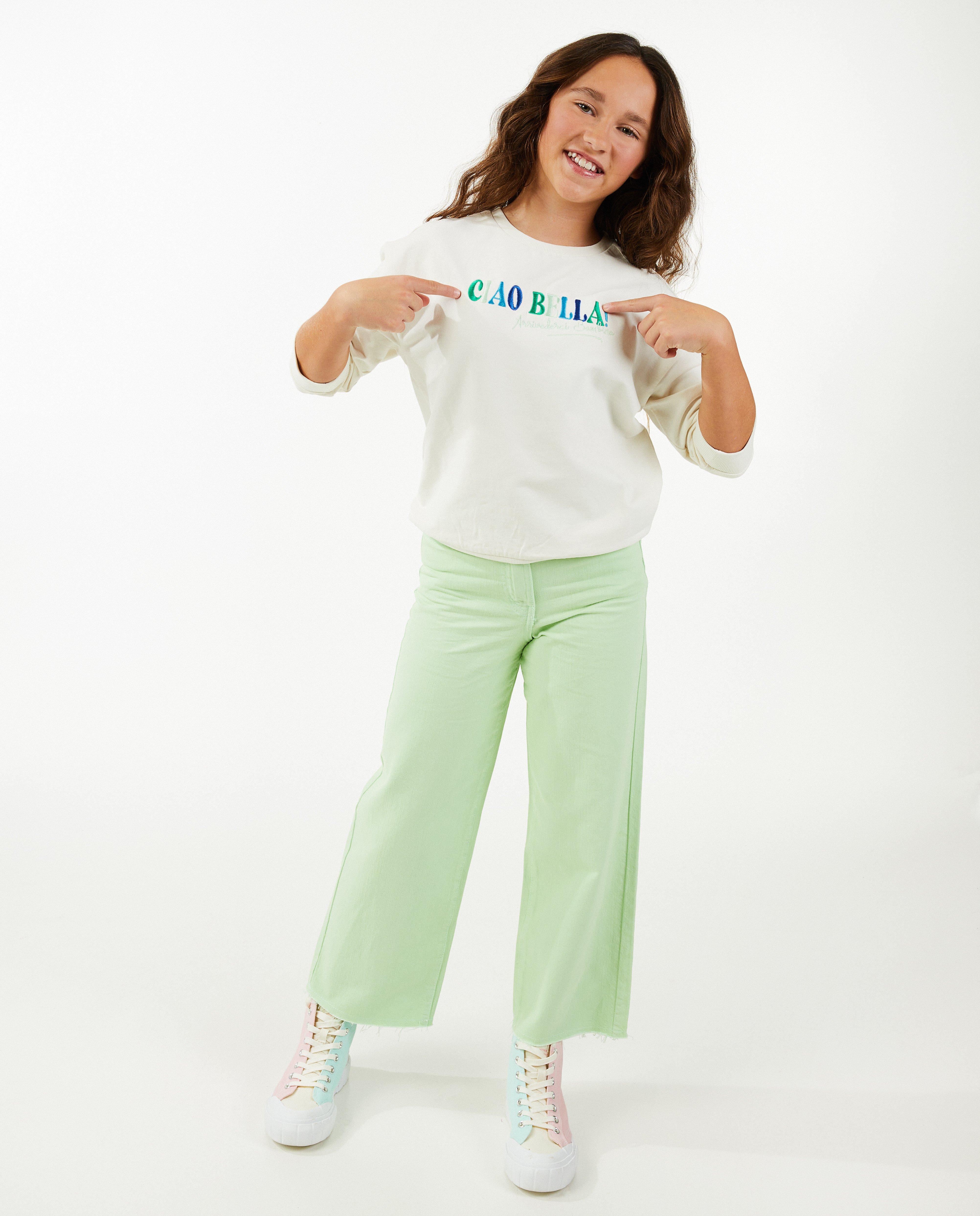 Witte sweater met opschrift - null - Fish & Chips