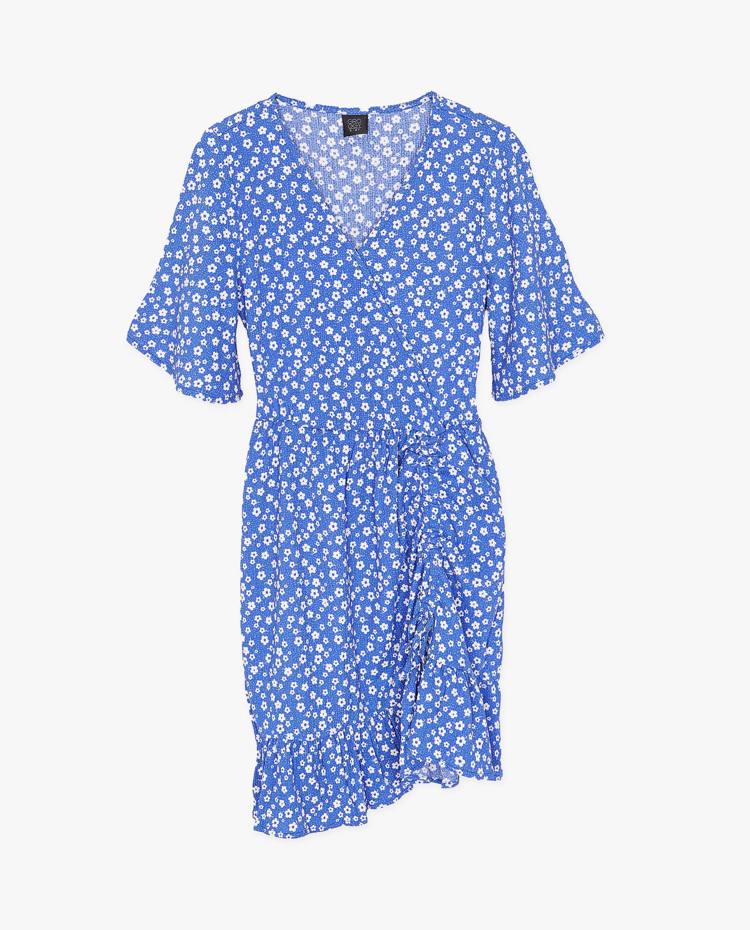 Kleedjes - Blauwe jurk met print