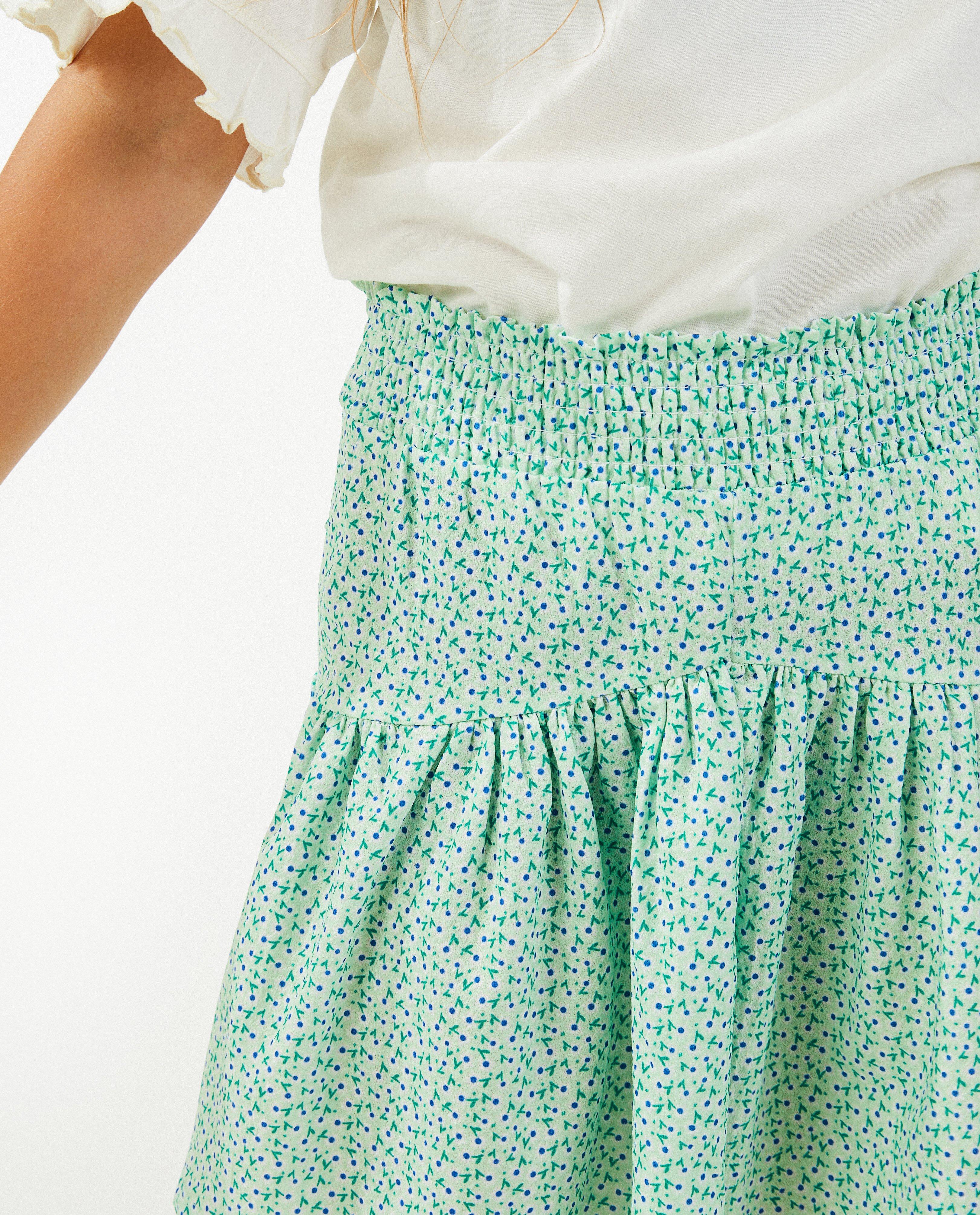 Rokken - Groene rok met print