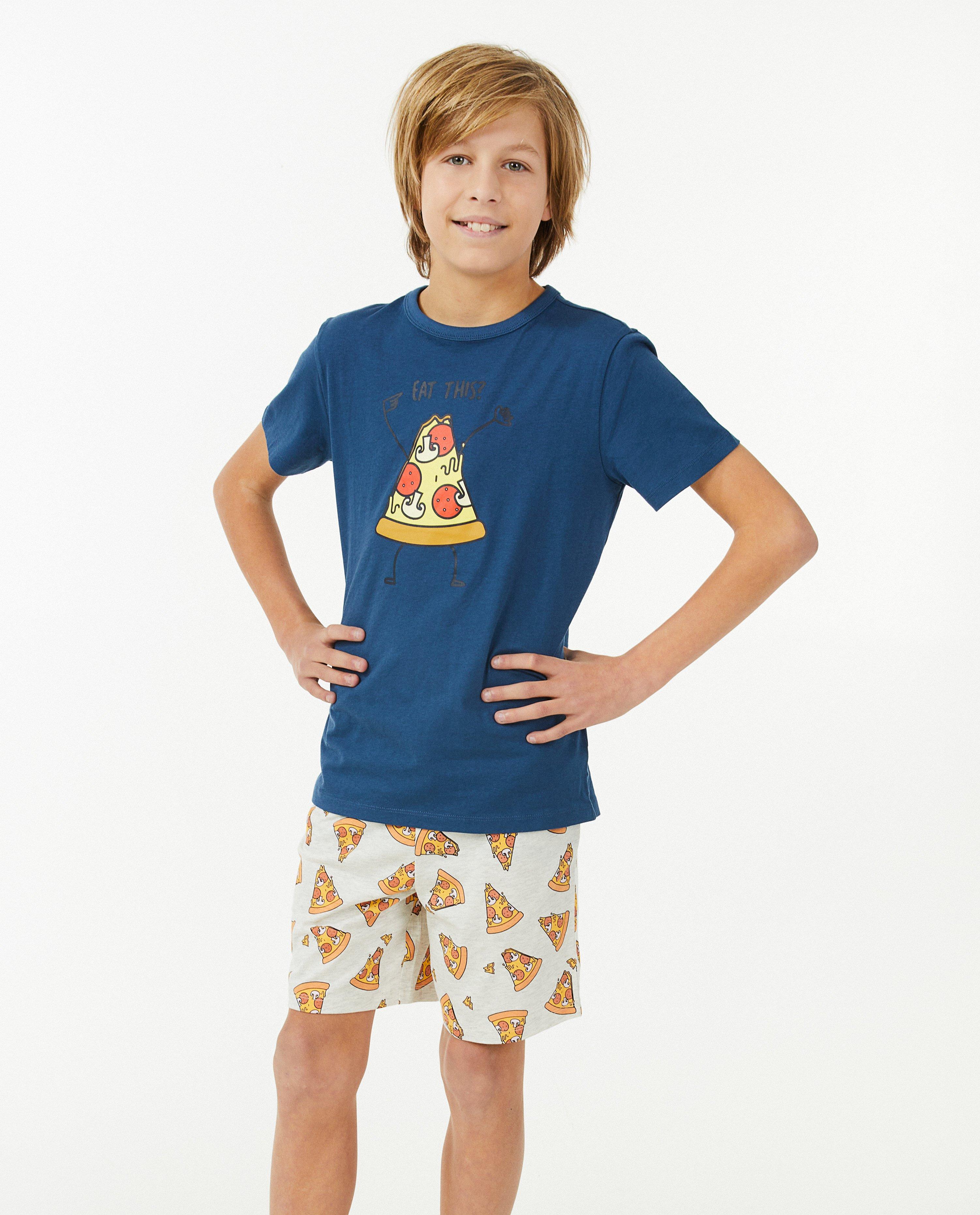 Pyjama met pizzaprint - null - Fish & Chips