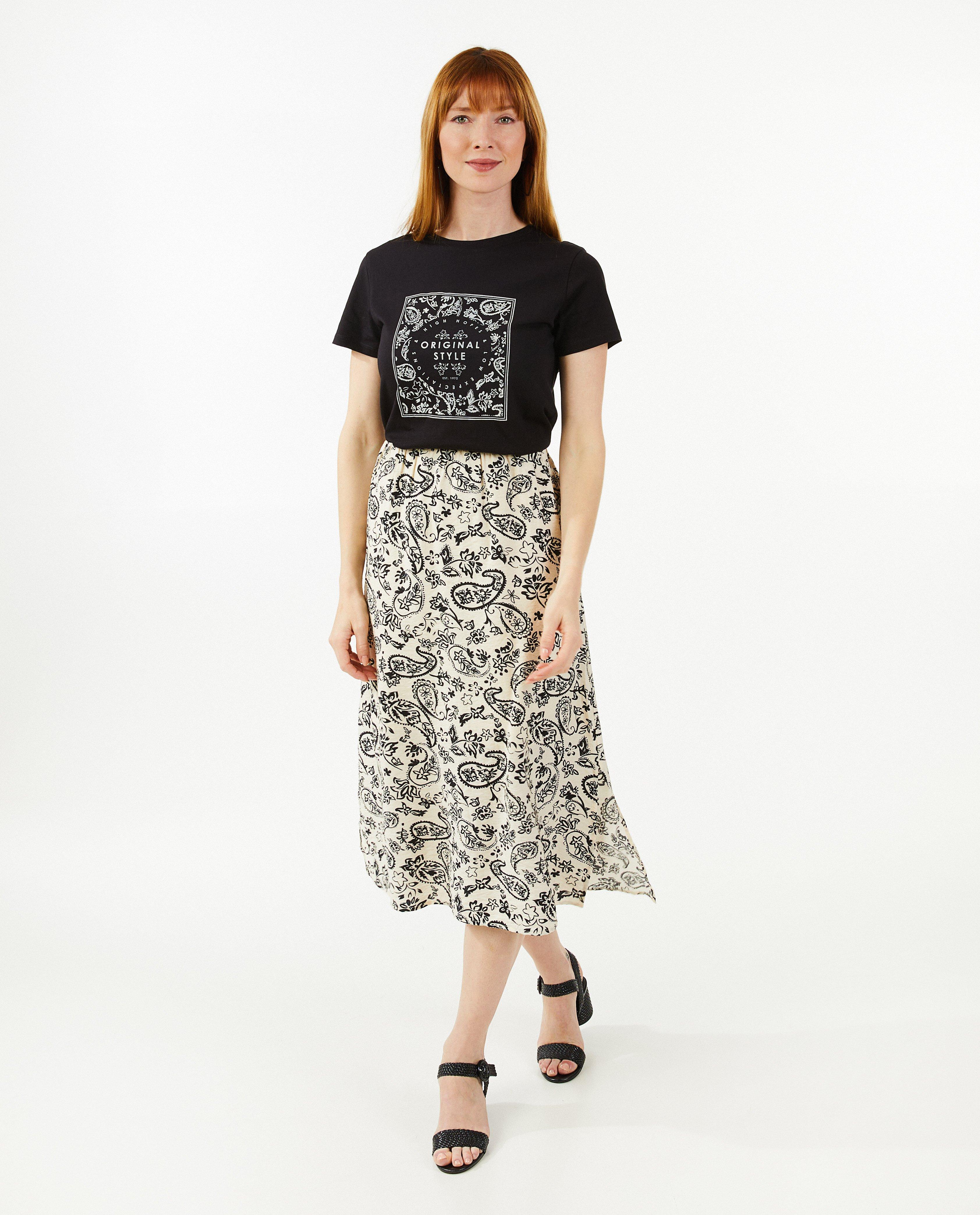 T-shirt noir à imprimé - null - Sora