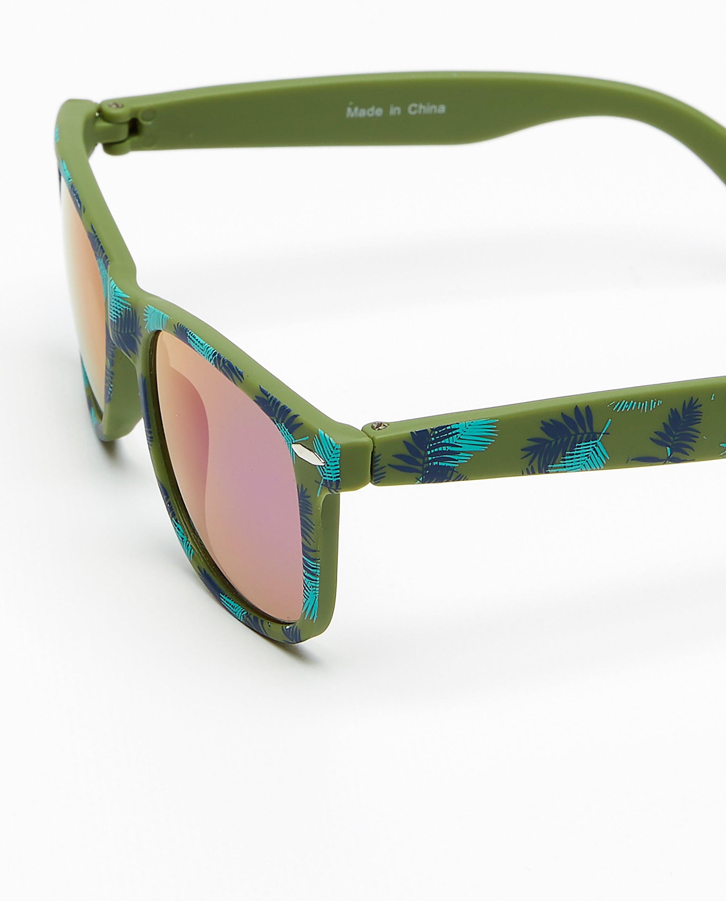 Lunettes de soleil - Lunettes de soleil à imprimé tropical