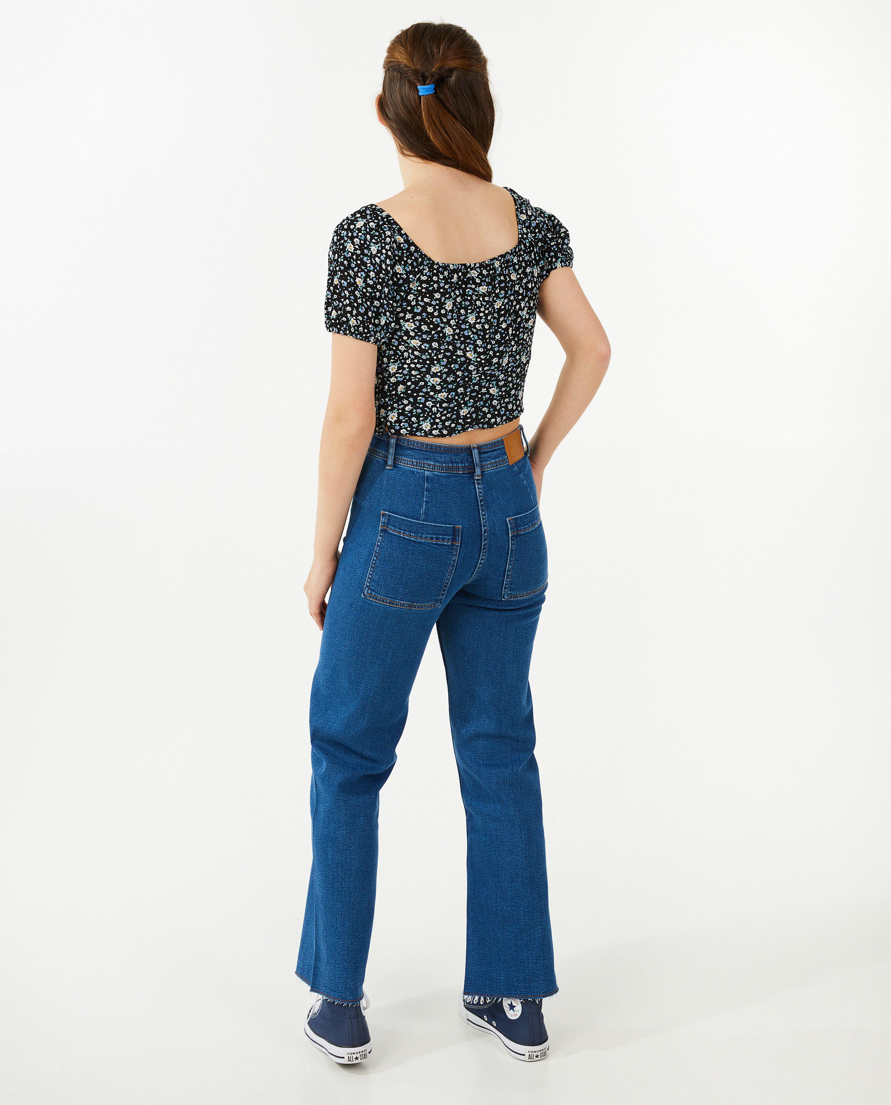 Chemises - Top noir fleuri