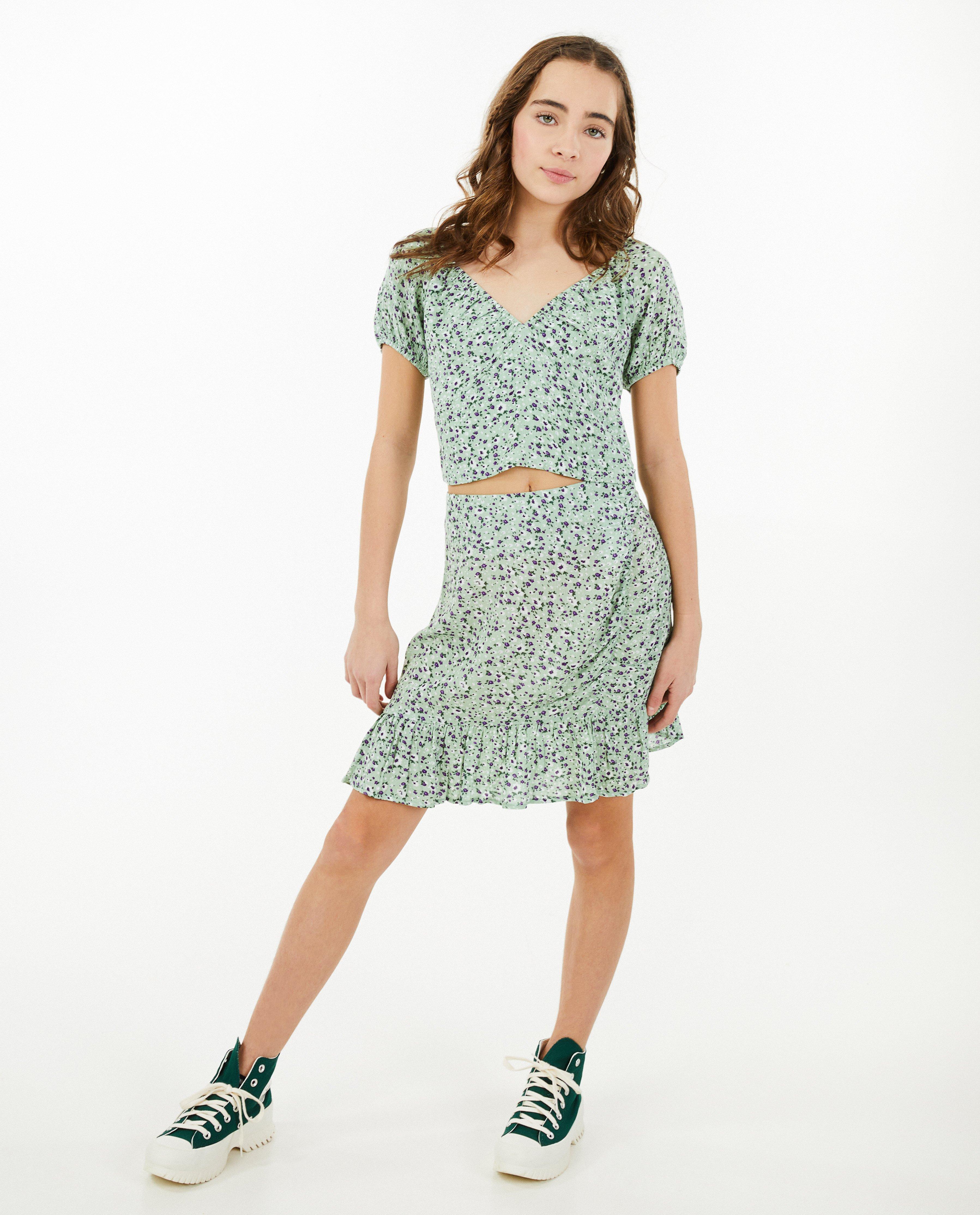 Rok met bloemenprint - null - Groggy
